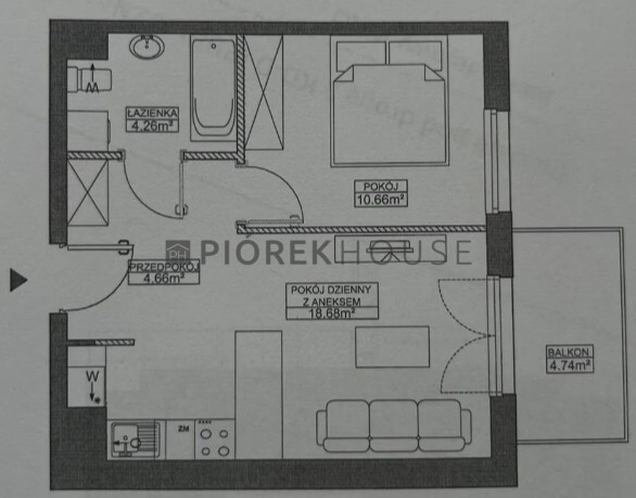 Mieszkanie 39,16 m², piętro 1, oferta nr , 64985/6624/OMS, Warszawa, Włochy, Włochy, Jutrzenki-idx