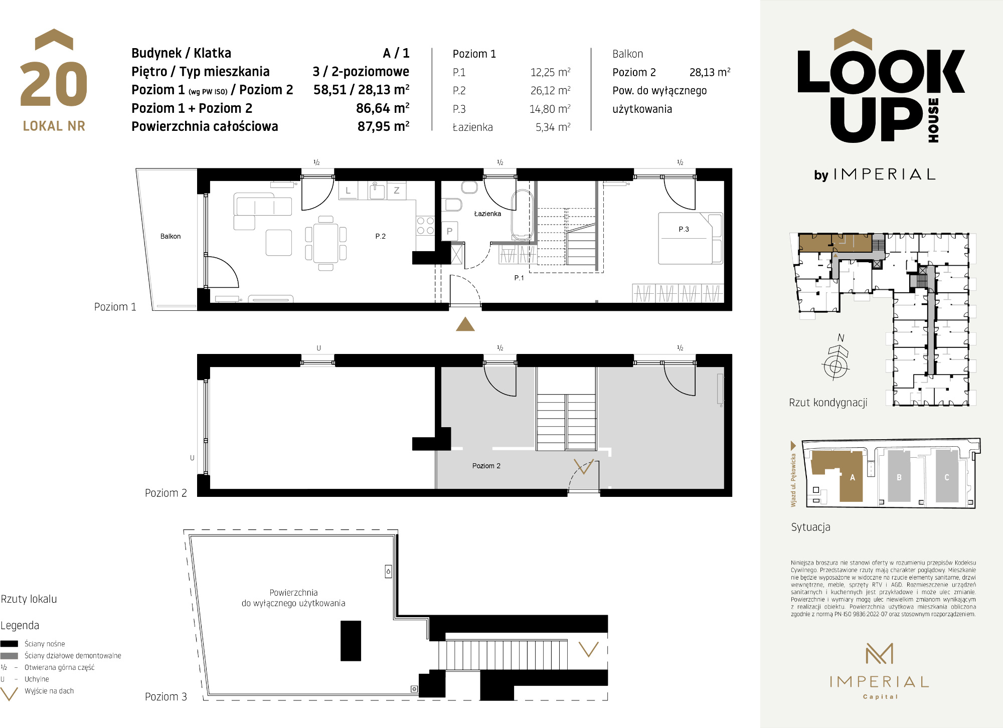 Mieszkanie 86,64 m², piętro 3, oferta nr A20, LOOK UP House, Kraków, Prądnik Biały, ul. Pękowicka-idx