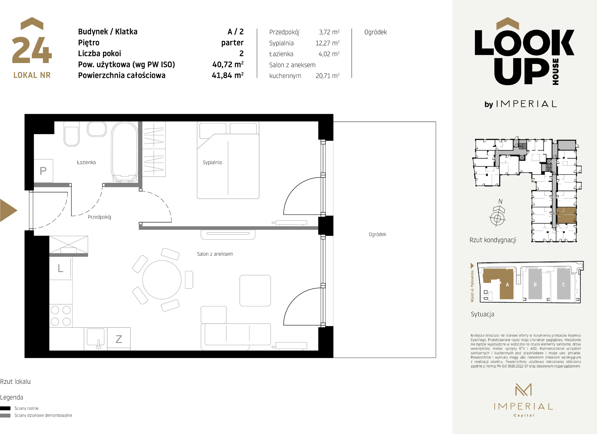 Mieszkanie 40,72 m², parter, oferta nr A24, LOOK UP House, Kraków, Prądnik Biały, ul. Pękowicka-idx