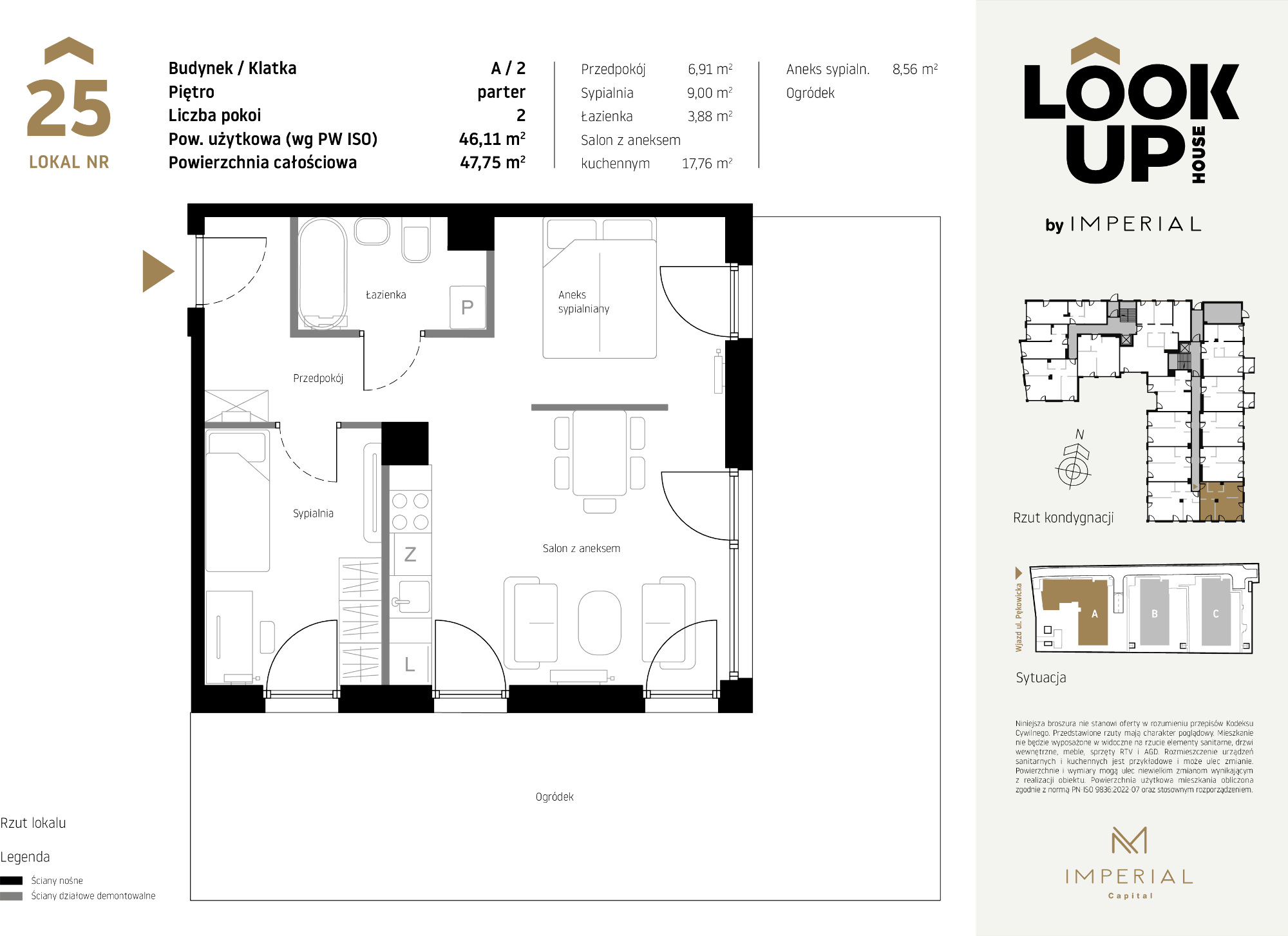 Mieszkanie 46,11 m², parter, oferta nr A25, LOOK UP House, Kraków, Prądnik Biały, ul. Pękowicka-idx