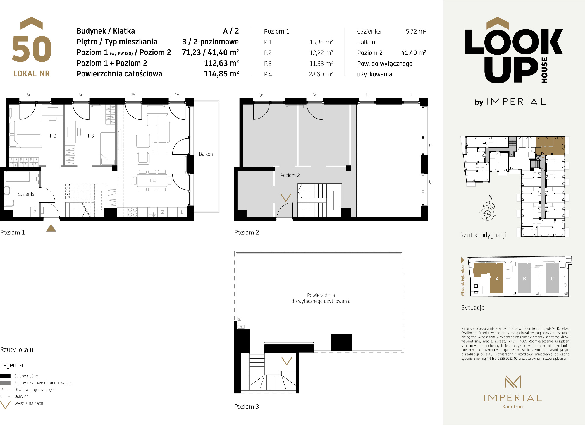 Mieszkanie 112,63 m², piętro 3, oferta nr A50, LOOK UP House, Kraków, Prądnik Biały, ul. Pękowicka-idx