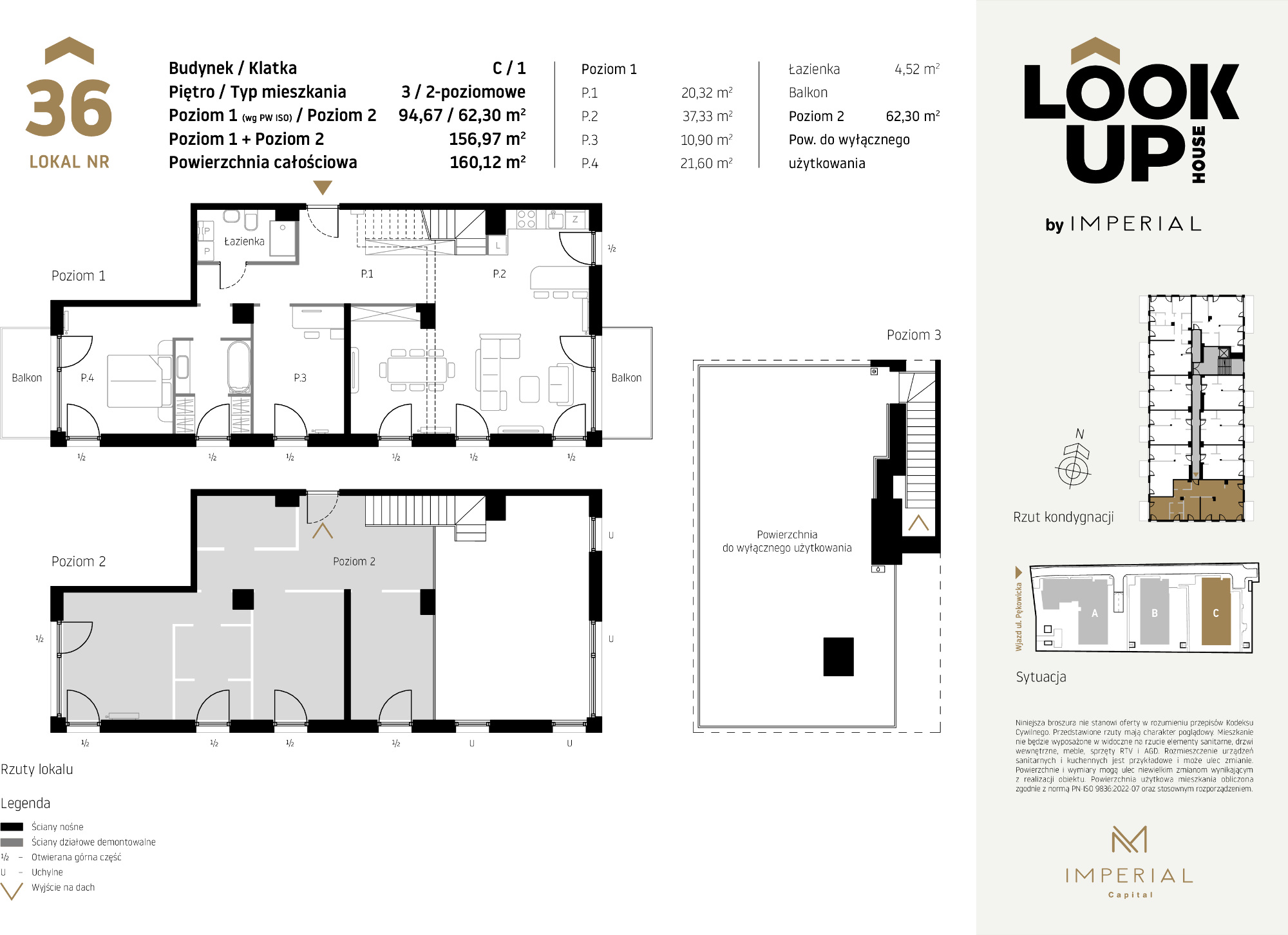 Mieszkanie 156,97 m², piętro 3, oferta nr C36, LOOK UP House, Kraków, Prądnik Biały, ul. Pękowicka-idx