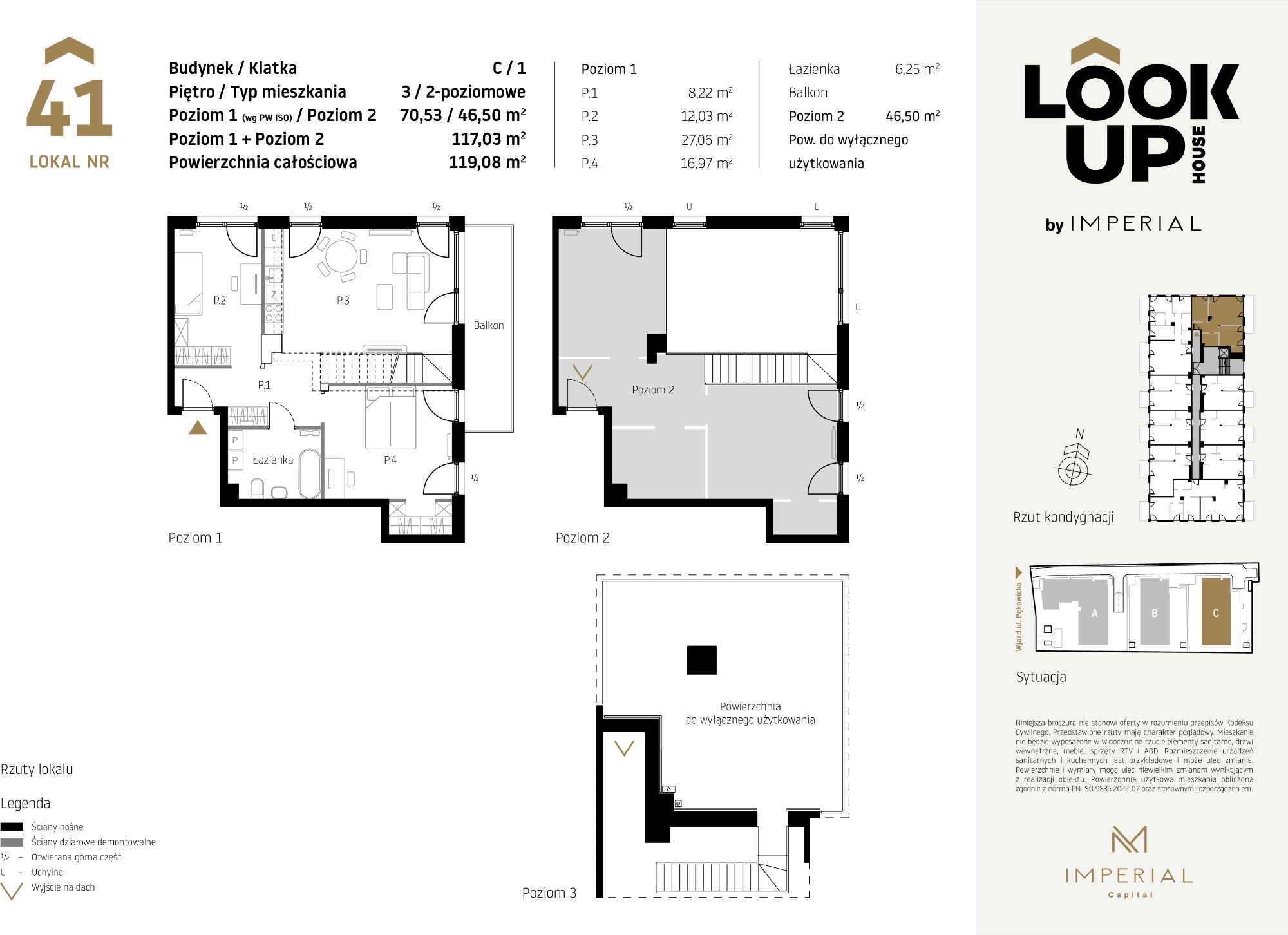 Mieszkanie 117,03 m², piętro 3, oferta nr C41, LOOK UP House, Kraków, Prądnik Biały, ul. Pękowicka-idx