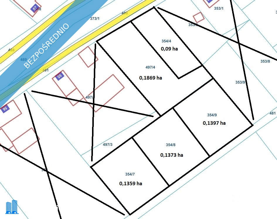 Działka 1 869,00 m², oferta nr , 31243, Gościce-idx