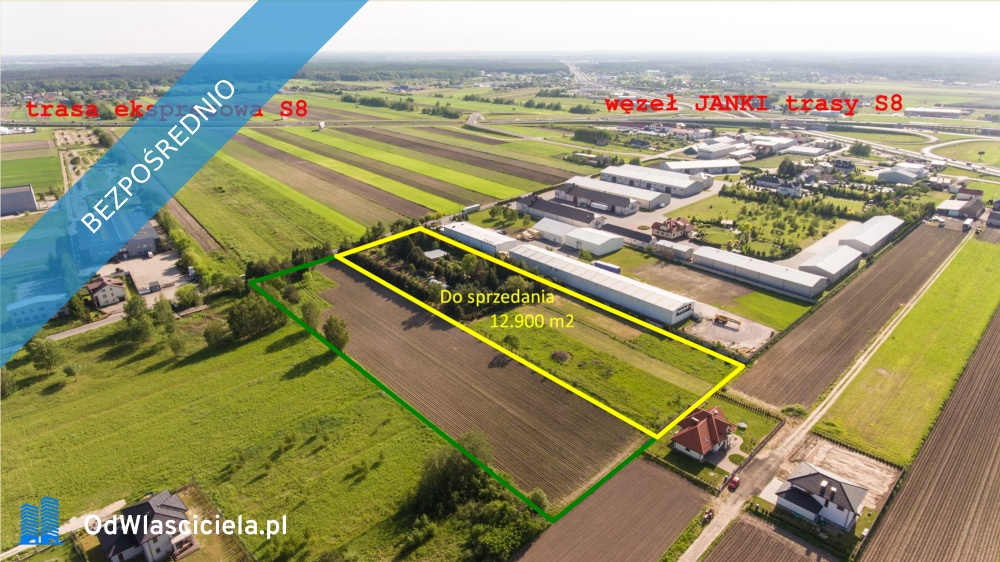 Działka 12 896,00 m², oferta nr , 29720, Janki, Graniczna-idx