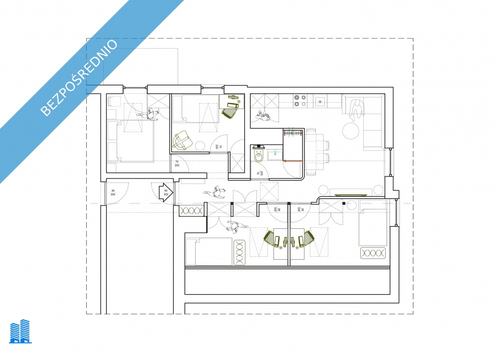 Mieszkanie 64,00 m², piętro 4, oferta nr , 31221, Lublin, Czuby Południowe, Czuby, Ułanów 19-idx