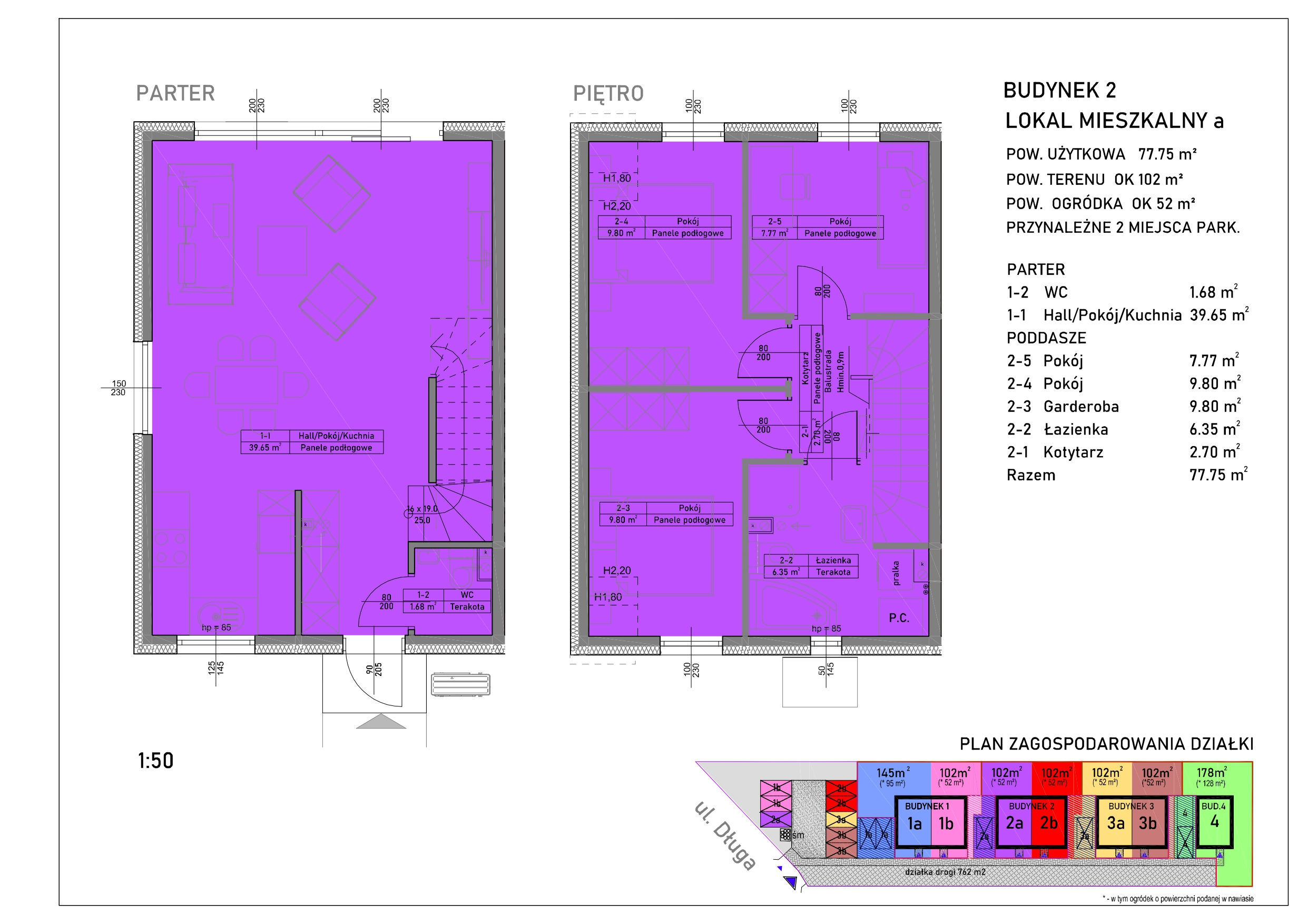 Mieszkanie 77,75 m², parter, oferta nr 2a, Mierzyn, ul. Długa, Mierzyn, ul. Długa-idx