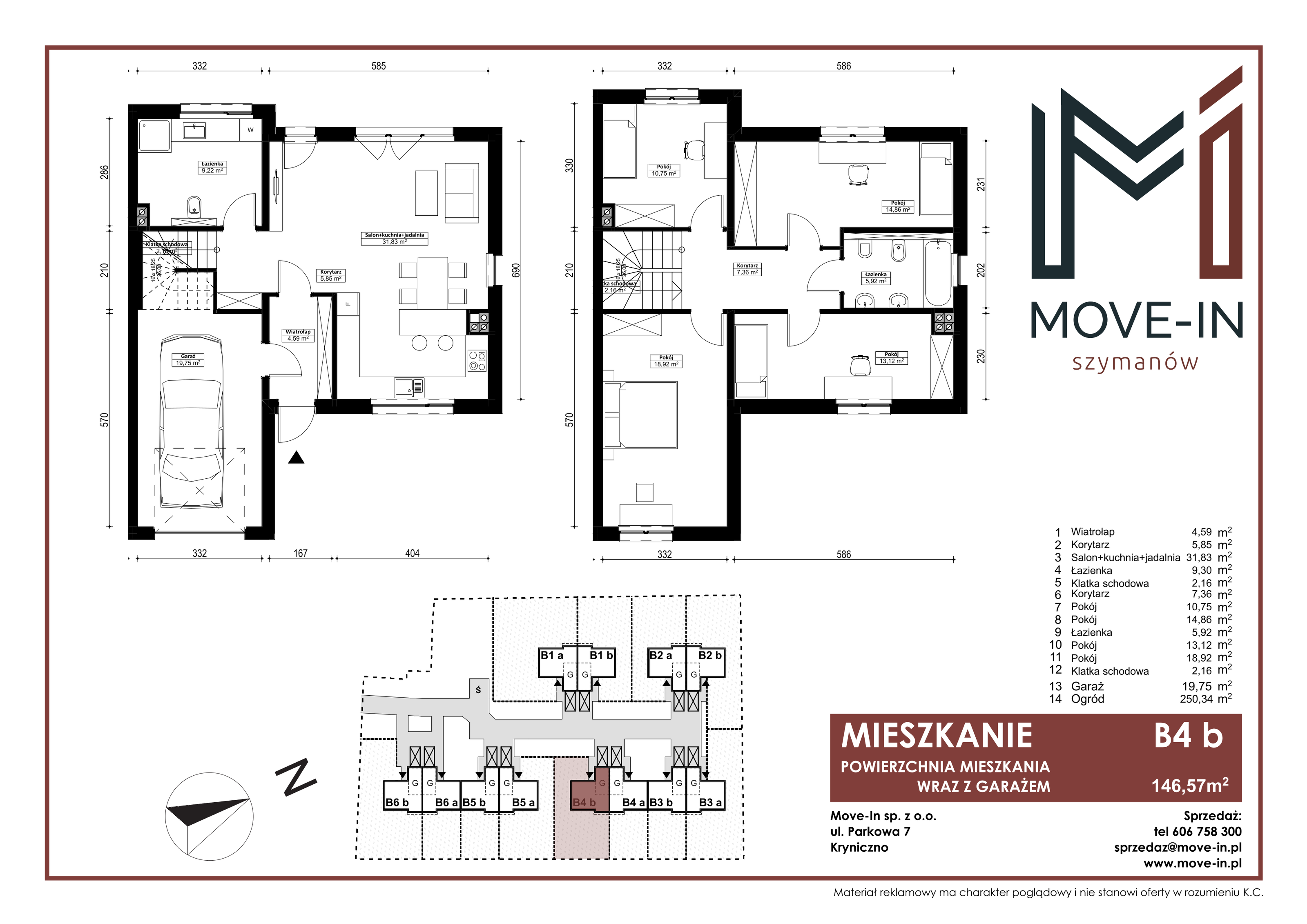 Dom 146,57 m², oferta nr B4b, Szymanów, Szymanów, ul. Lipowa 44-idx