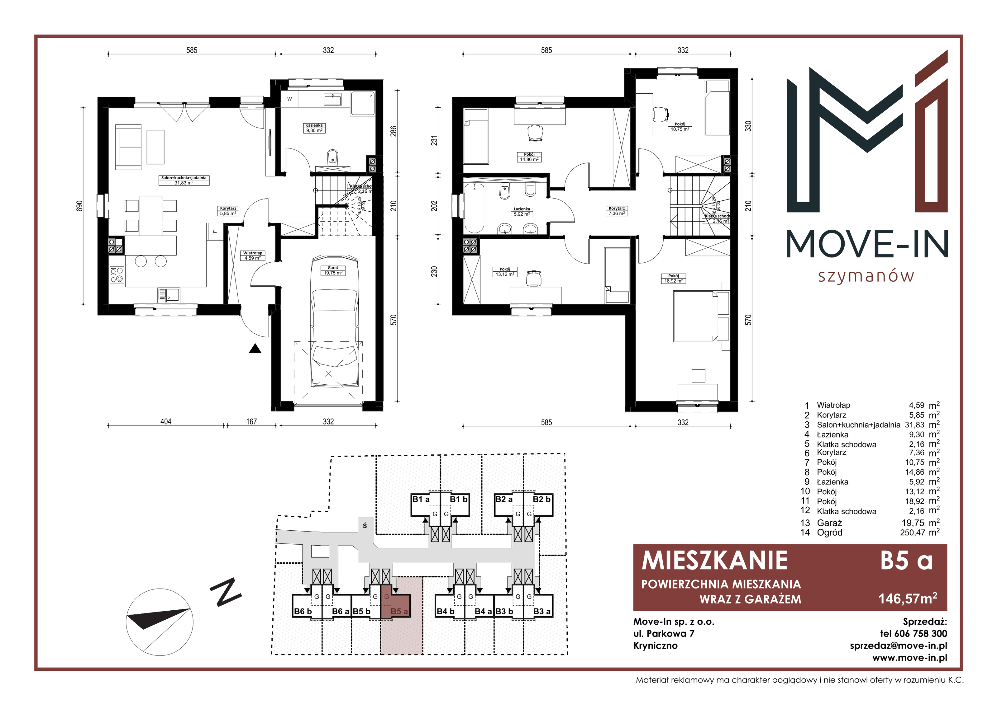 Dom 146,57 m², oferta nr B5a, Szymanów, Szymanów, ul. Lipowa 44-idx