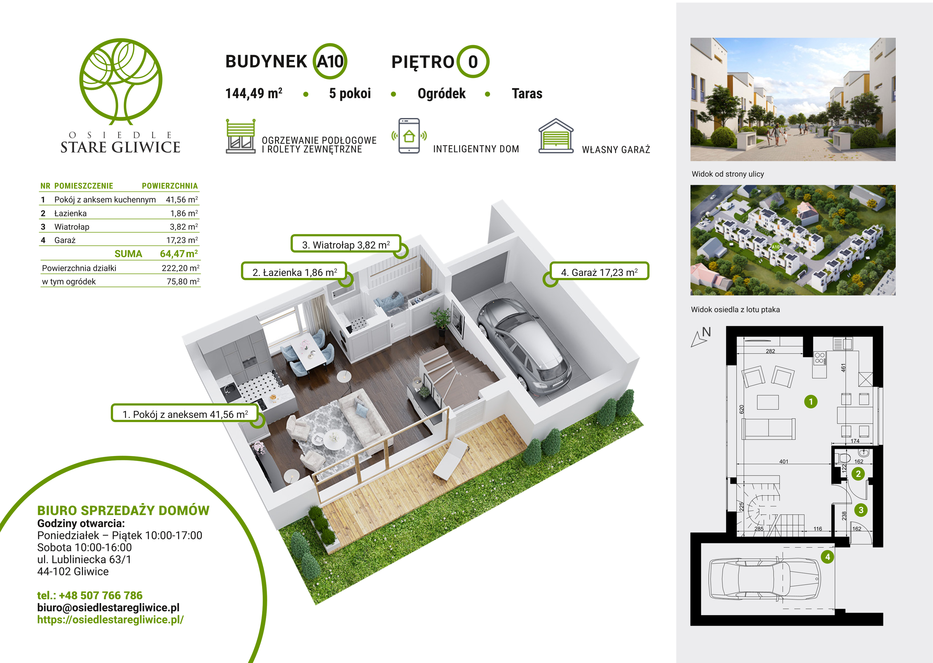 Dom 147,09 m², oferta nr A10, Osiedle Stare Gliwice, Gliwice, Stare Gliwice, ul. Wiejska 35-37-idx