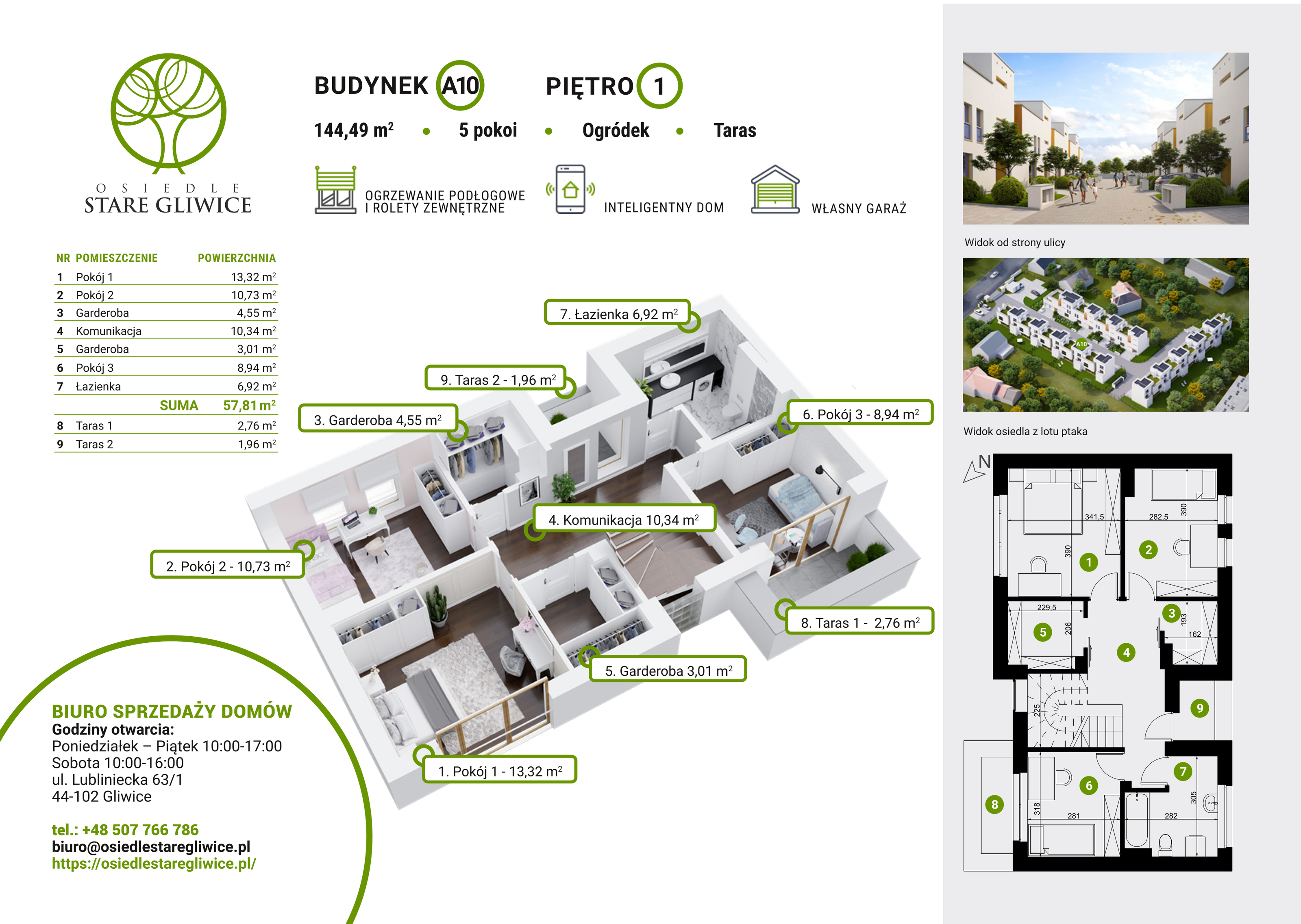 Dom 147,09 m², oferta nr A10, Osiedle Stare Gliwice, Gliwice, Stare Gliwice, ul. Wiejska 35-37-idx