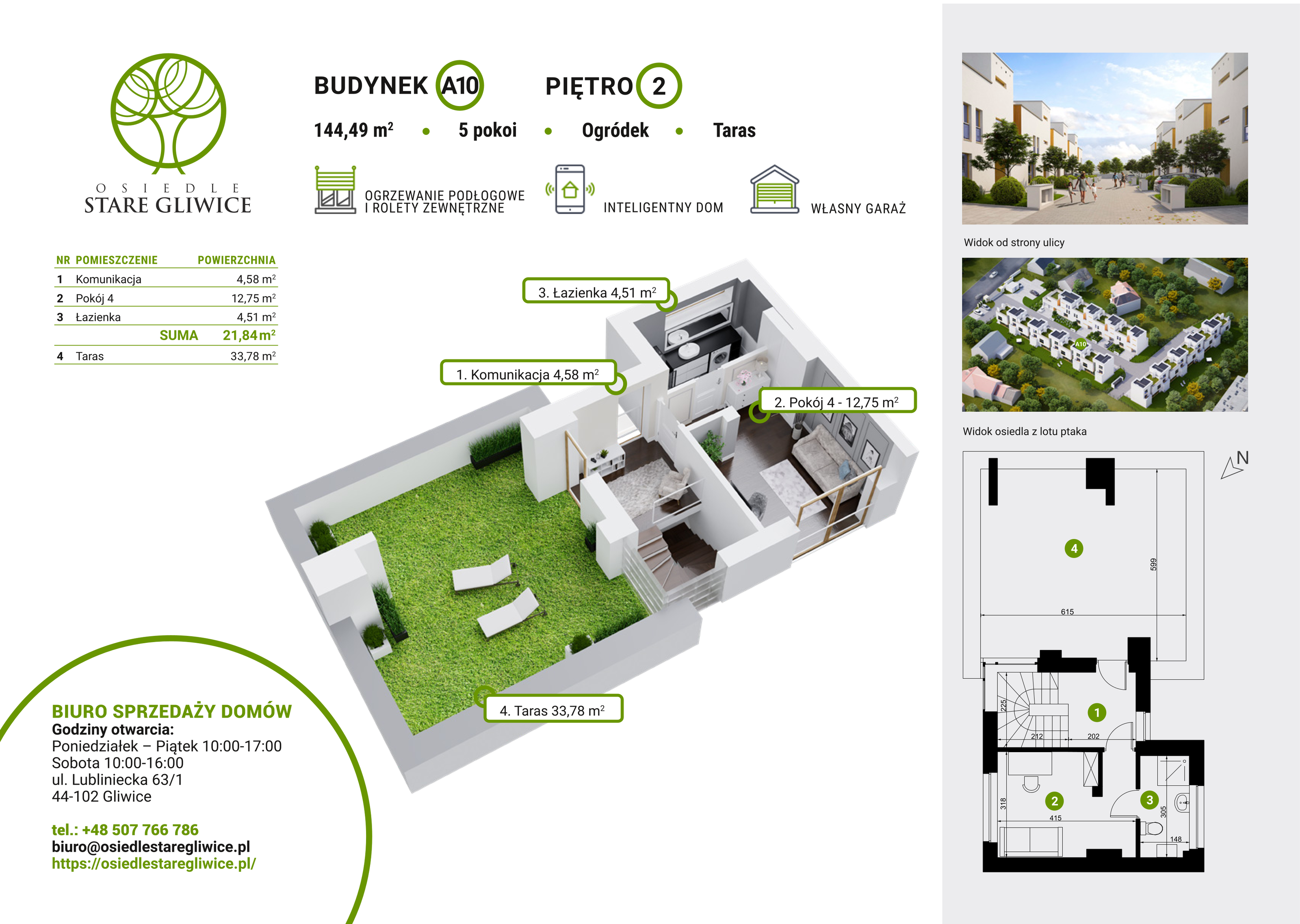 Dom 147,09 m², oferta nr A10, Osiedle Stare Gliwice, Gliwice, Stare Gliwice, ul. Wiejska 35-37-idx