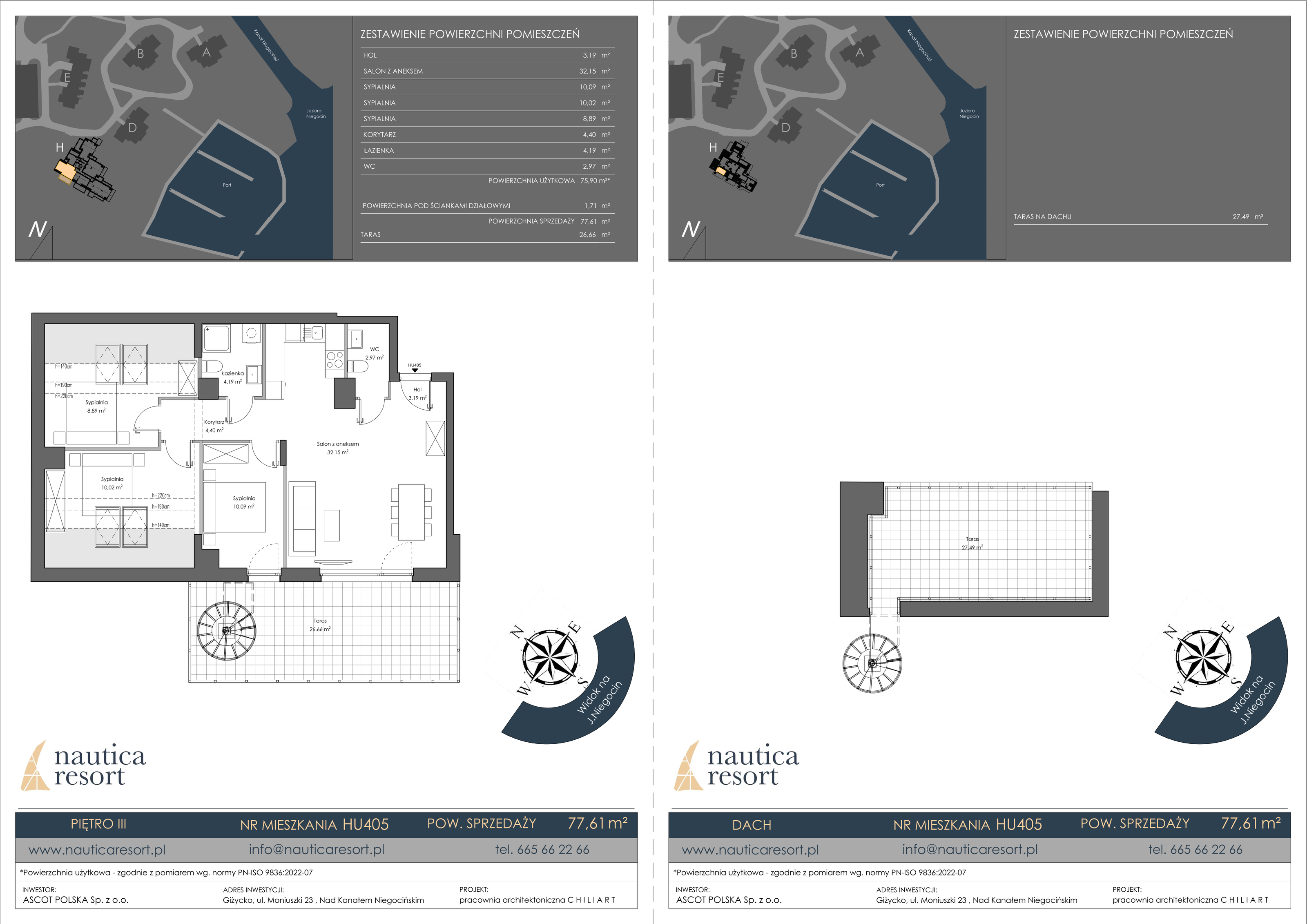 Apartament 77,61 m², piętro 3, oferta nr H.405, Nautica Resort, Giżycko, ul. Moniuszki 23-idx