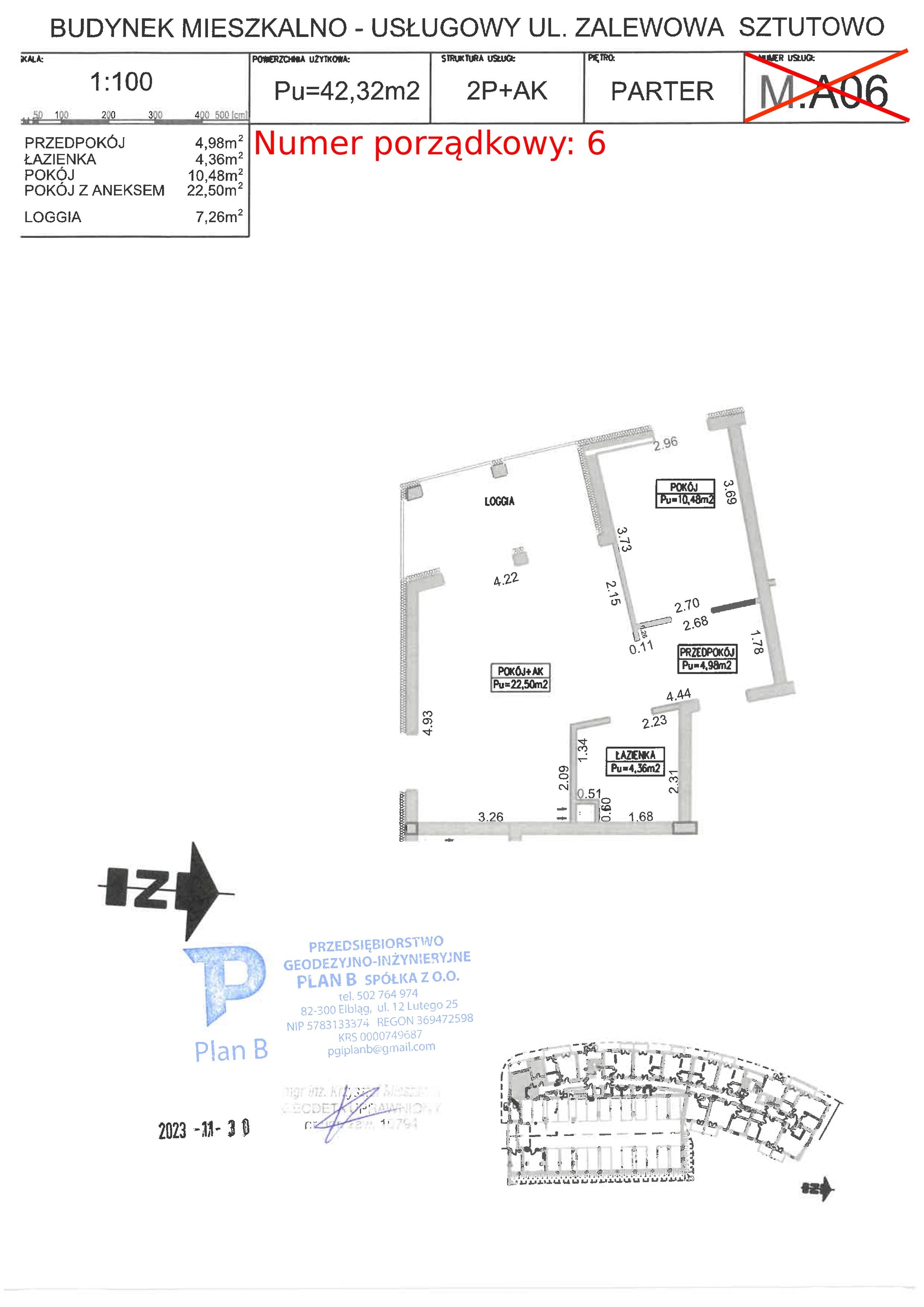 Apartament 42,32 m², parter, oferta nr M.A06, Perła Mierzei, Sztutowo, ul. Zalewowa-idx