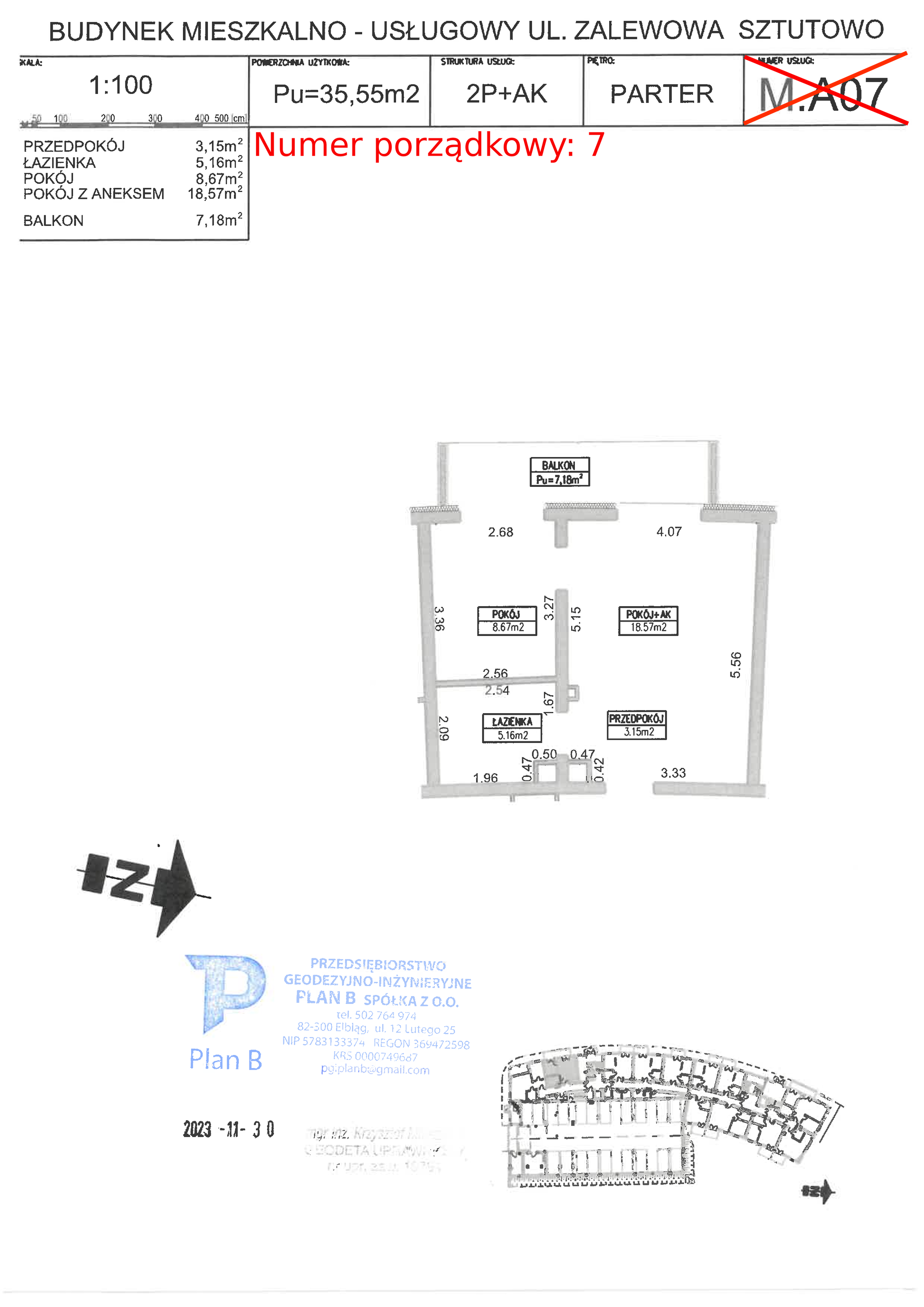 Apartament 35,55 m², parter, oferta nr M.A07, Perła Mierzei, Sztutowo, ul. Zalewowa-idx