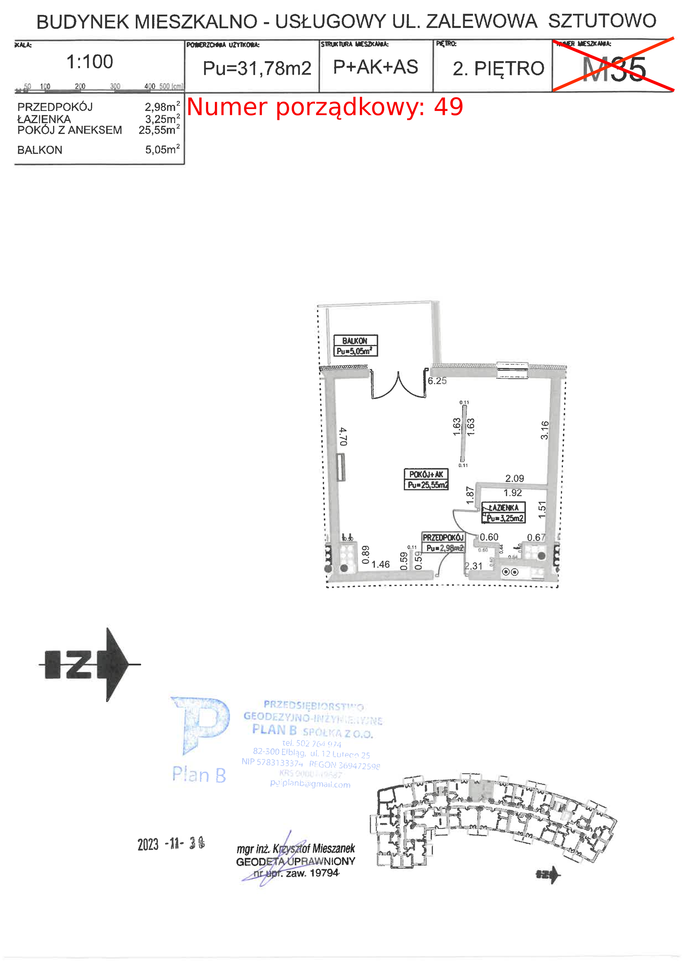 Apartament 31,78 m², piętro 2, oferta nr M.35, Perła Mierzei, Sztutowo, ul. Zalewowa-idx