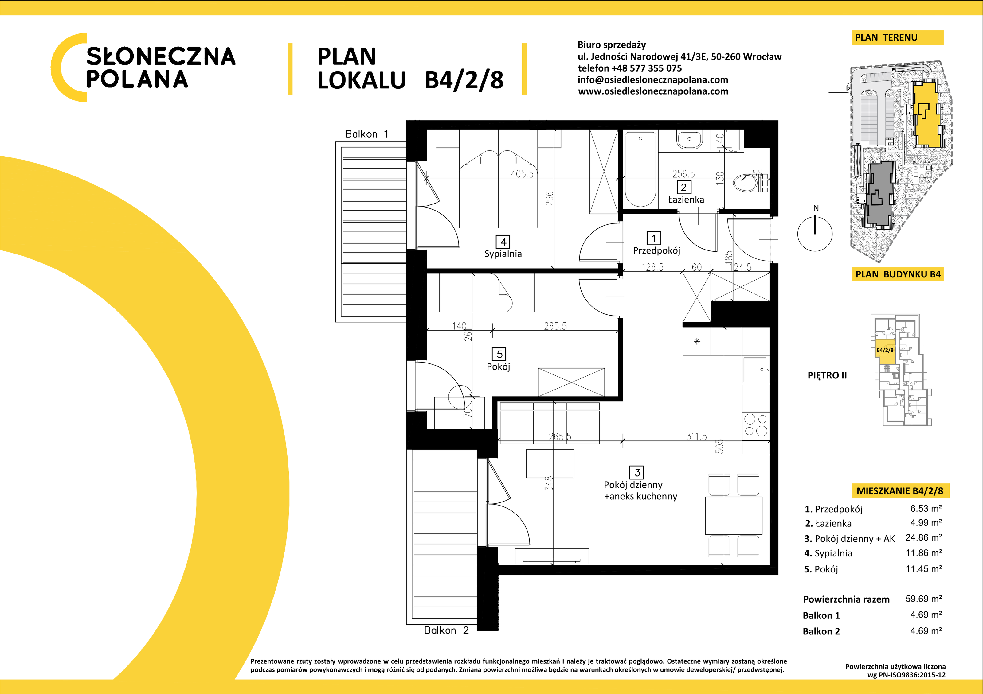 Apartament 59,69 m², piętro 2, oferta nr B4/2/8, Słoneczna Polana, Kudowa-Zdrój, ul. Bluszczowa-idx