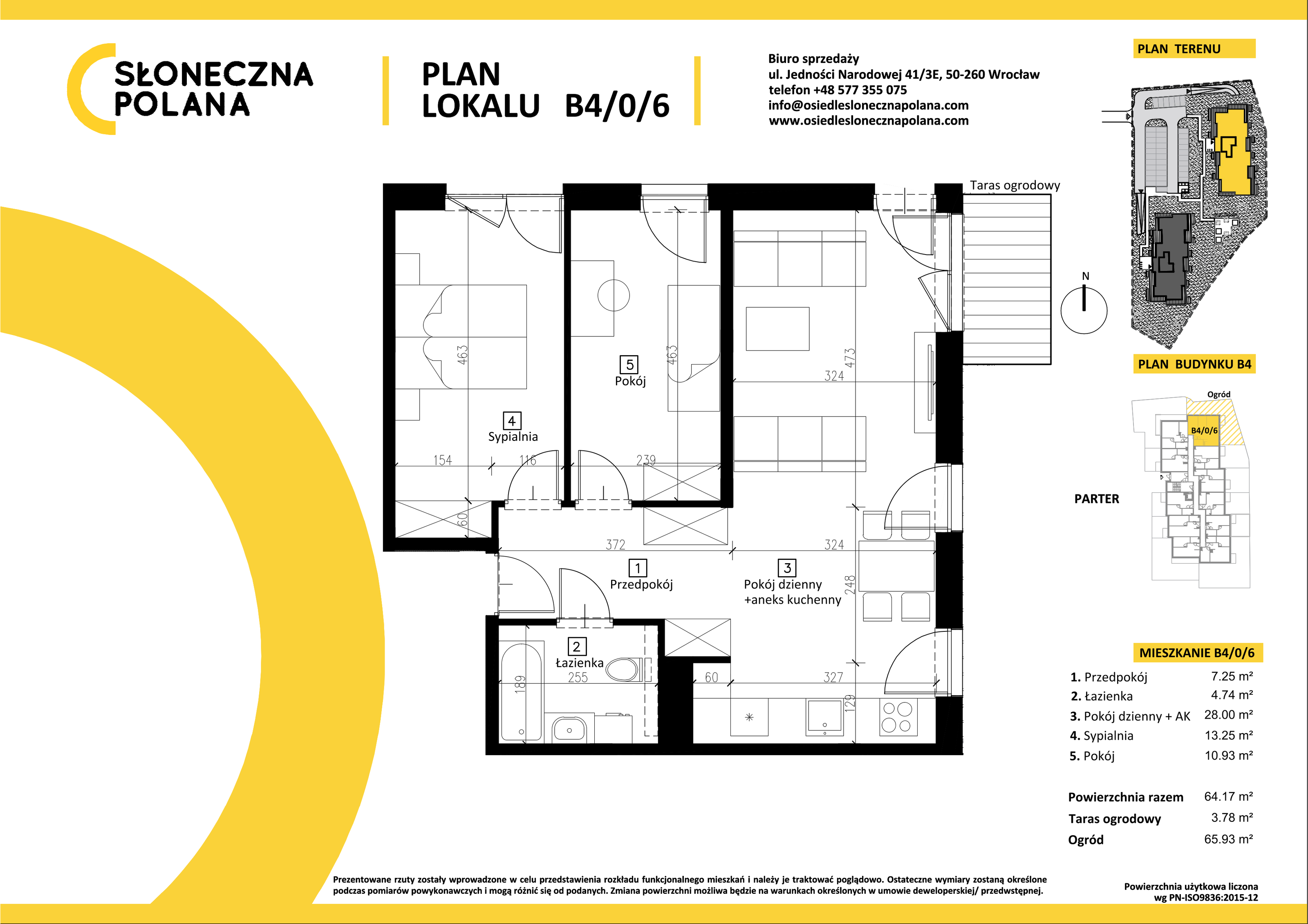 Apartament 64,17 m², parter, oferta nr B4/0/6, Słoneczna Polana, Kudowa-Zdrój, ul. Bluszczowa-idx