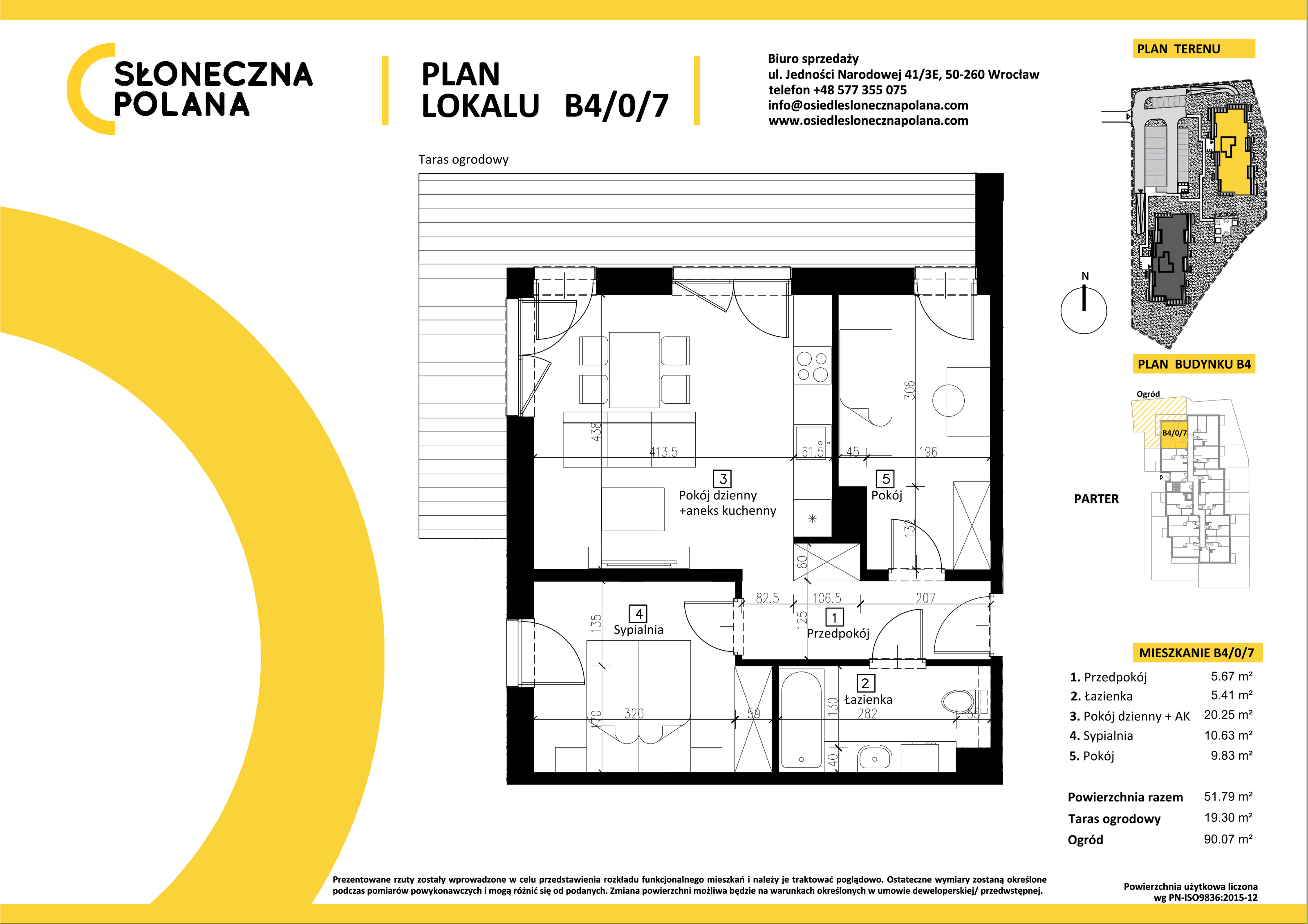 Apartament 51,79 m², parter, oferta nr B4/0/7, Słoneczna Polana, Kudowa-Zdrój, ul. Bluszczowa-idx