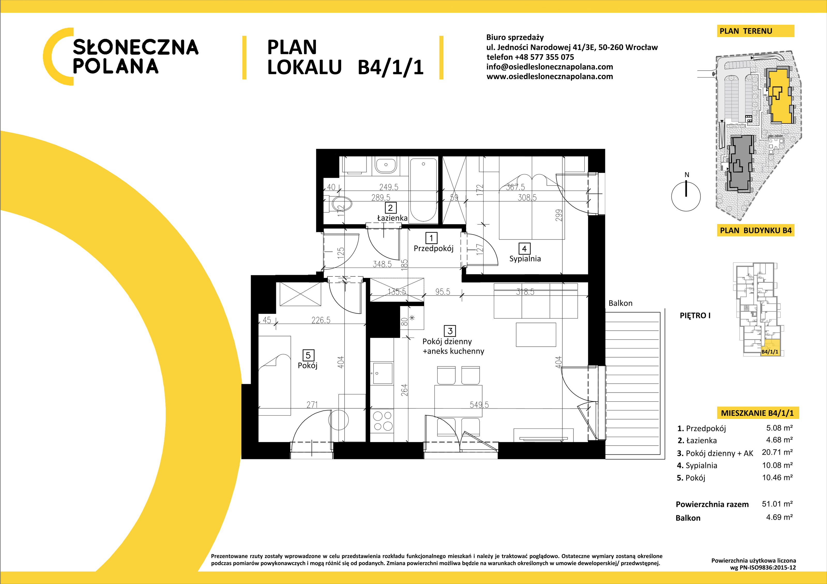 Apartament 51,01 m², piętro 1, oferta nr B4/1/1, Słoneczna Polana, Kudowa-Zdrój, ul. Bluszczowa-idx