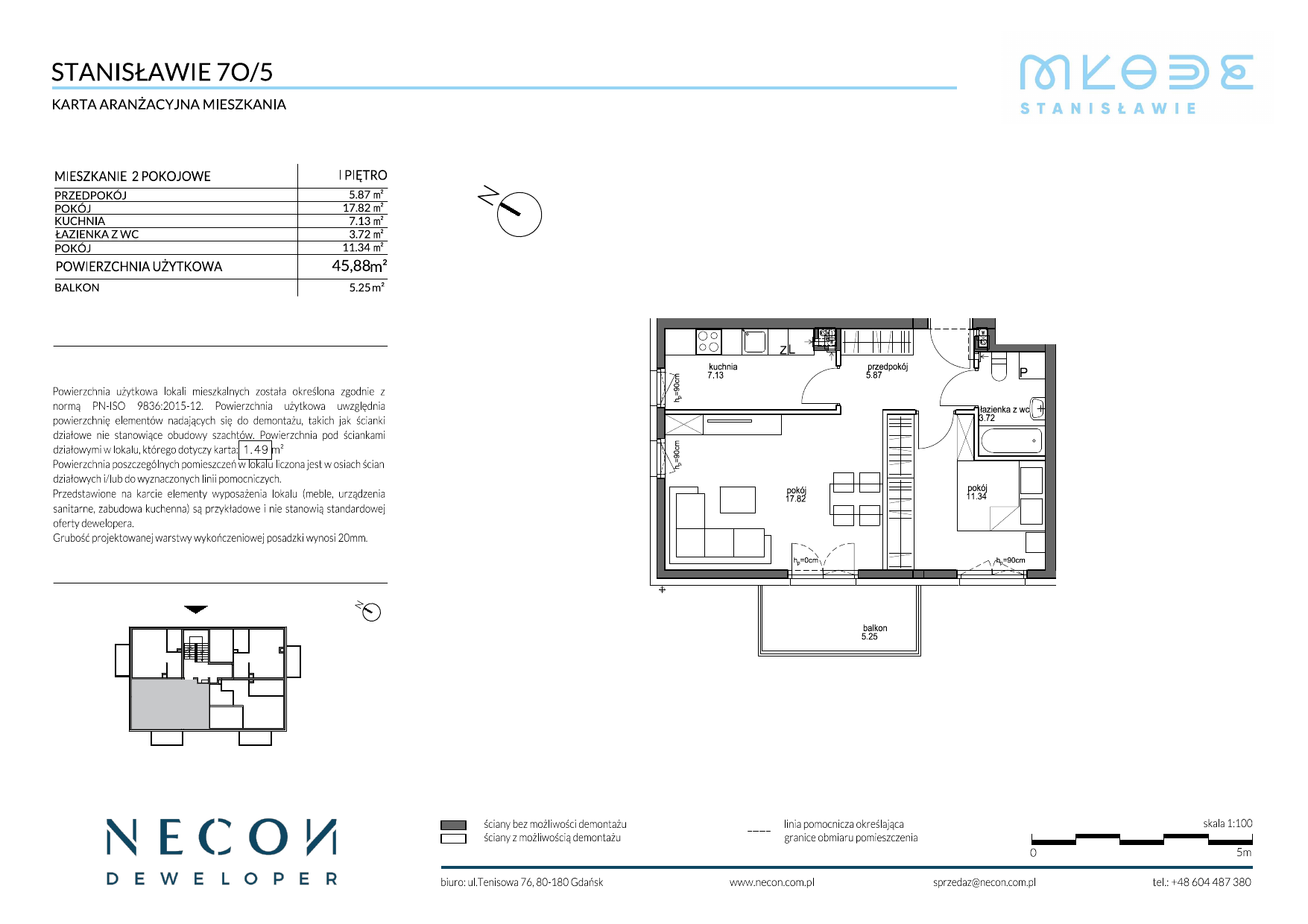 Mieszkanie 45,88 m², piętro 1, oferta nr B14_5, Młode Stanisławie, Stanisławie-idx