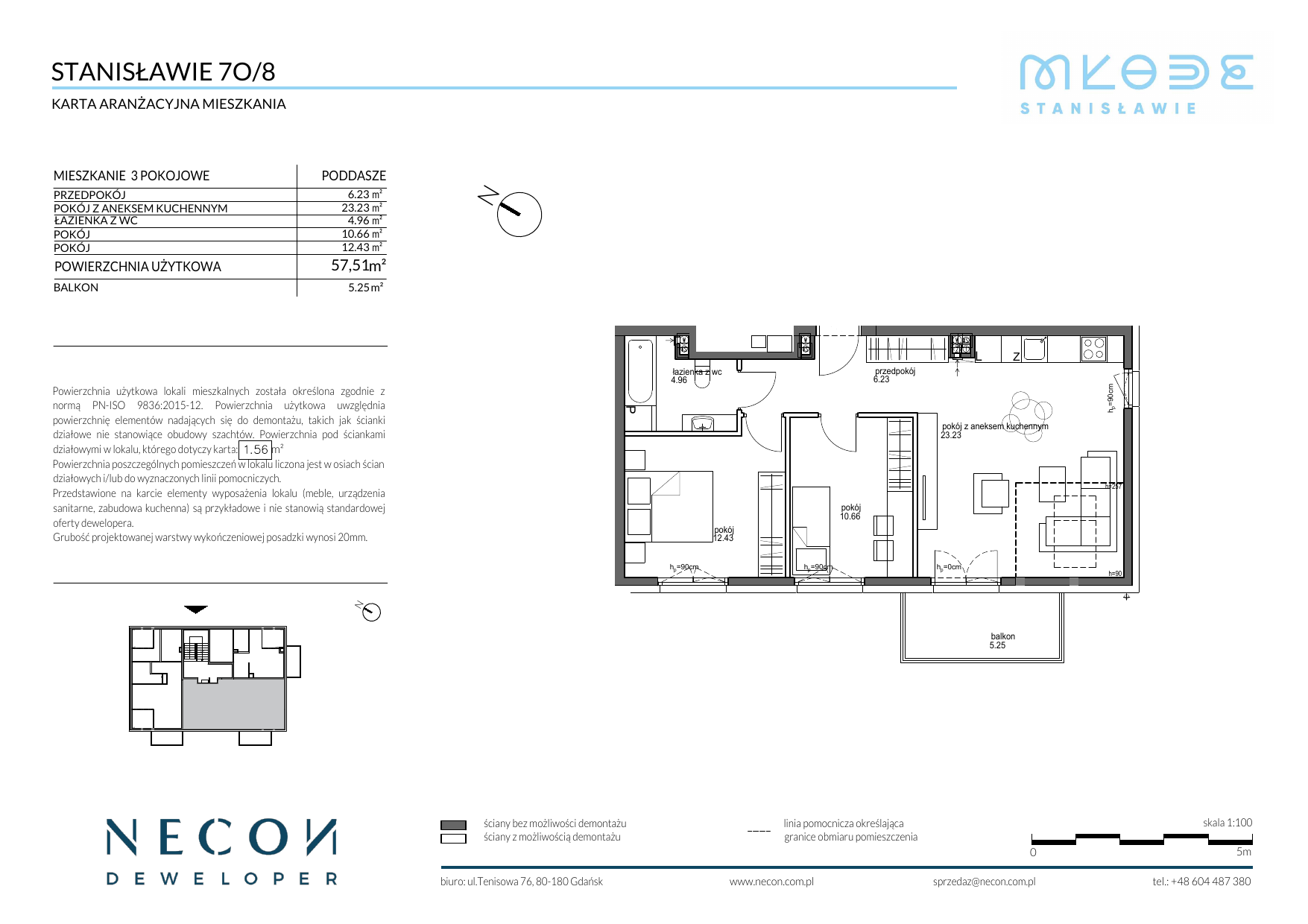 Mieszkanie 57,51 m², piętro 2, oferta nr B14_8, Młode Stanisławie, Stanisławie-idx