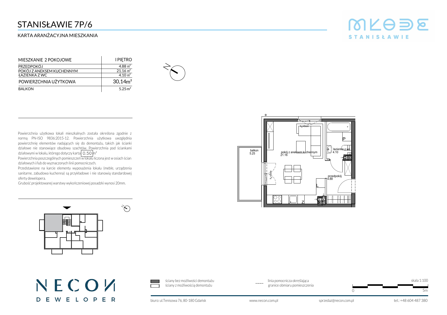 Mieszkanie 30,14 m², piętro 1, oferta nr B15_6, Młode Stanisławie, Stanisławie-idx