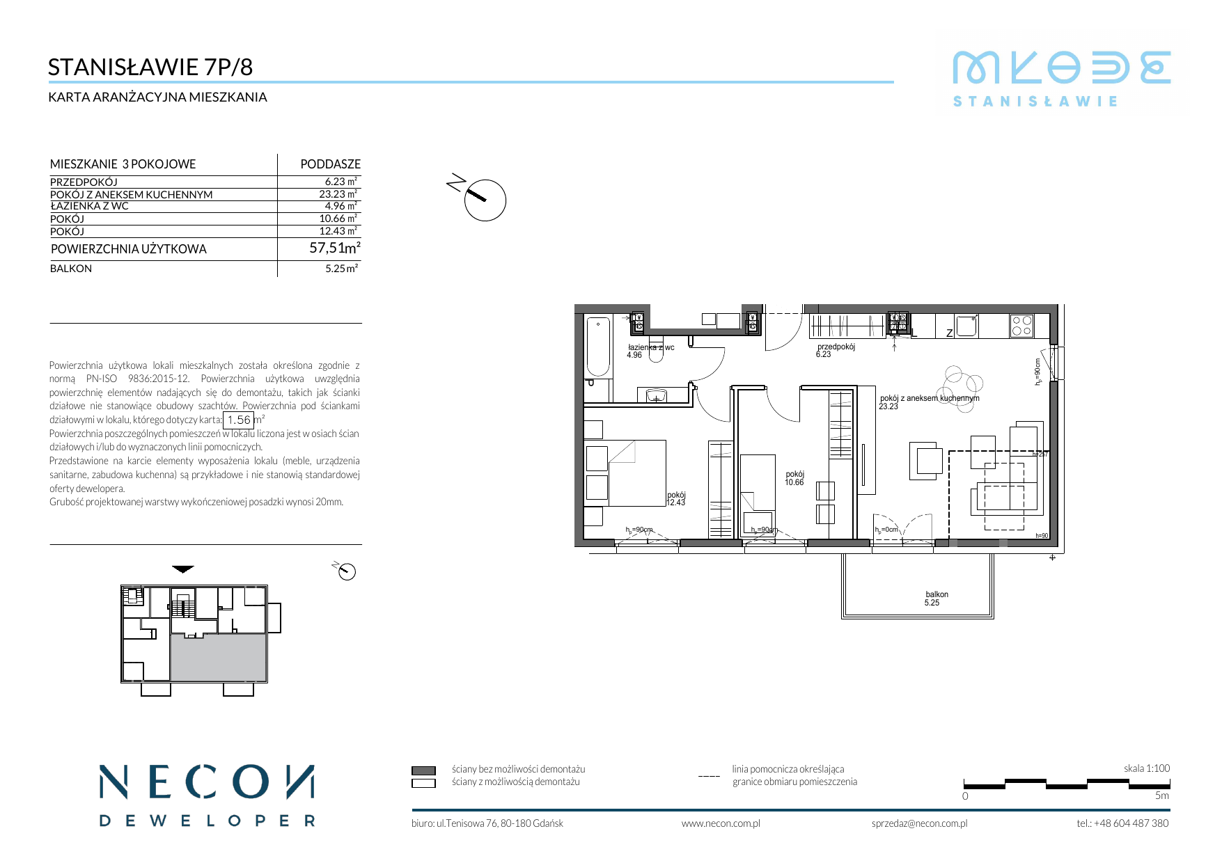 Mieszkanie 57,51 m², piętro 2, oferta nr B15_8, Młode Stanisławie, Stanisławie-idx