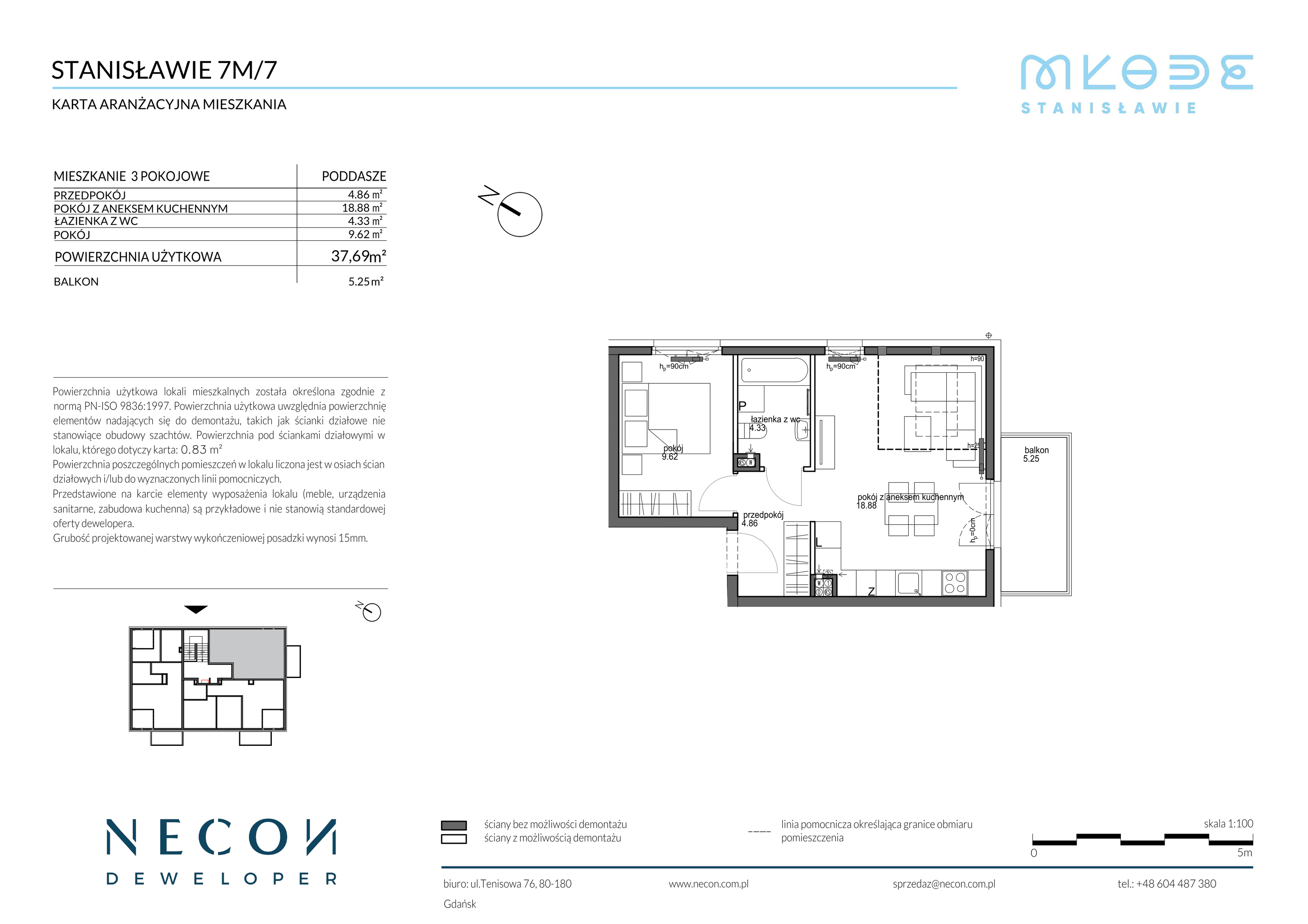 Mieszkanie 37,69 m², piętro 2, oferta nr B12/7, Młode Stanisławie, Stanisławie-idx