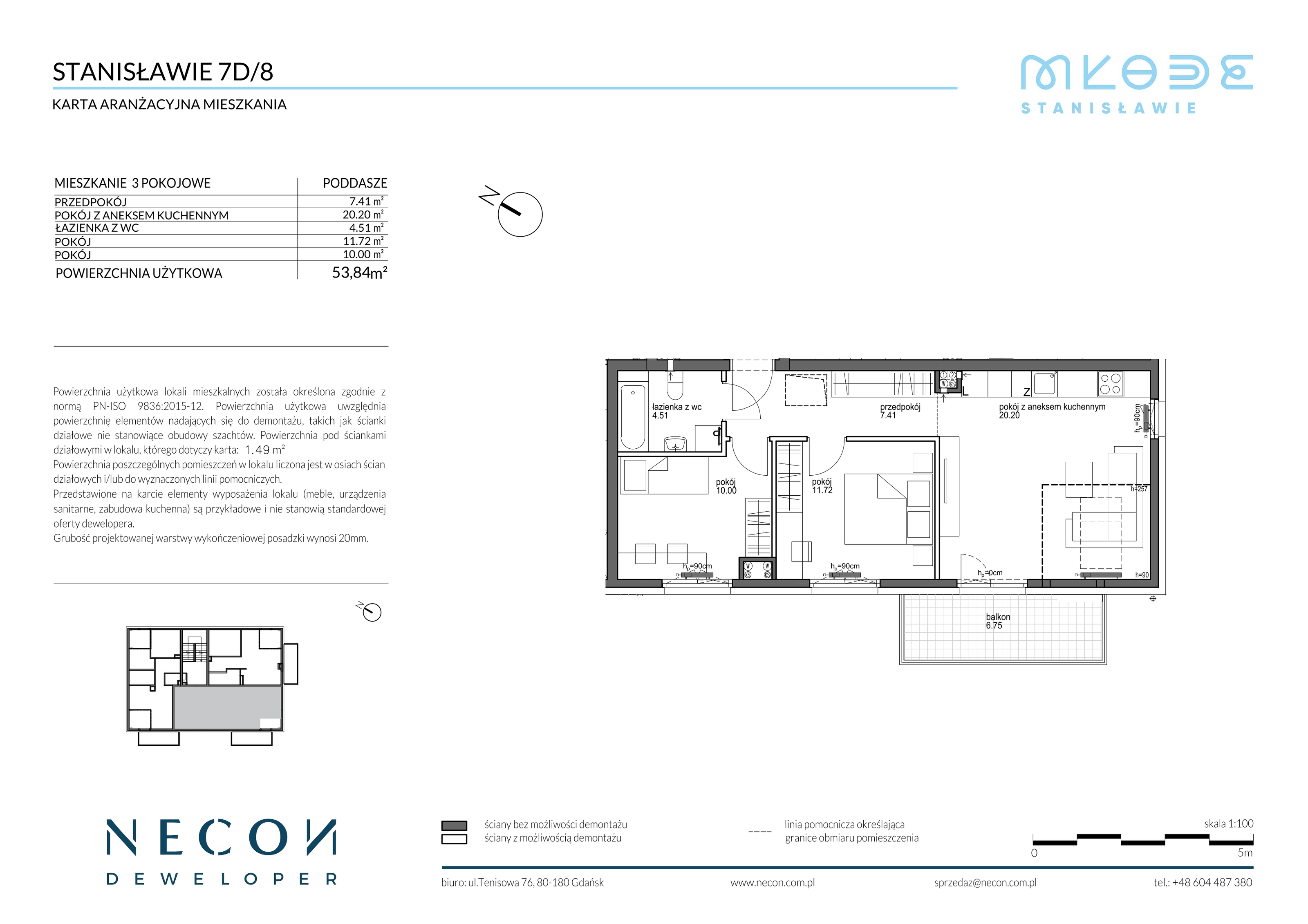 Mieszkanie 53,84 m², piętro 2, oferta nr B4_8, Młode Stanisławie, Stanisławie-idx