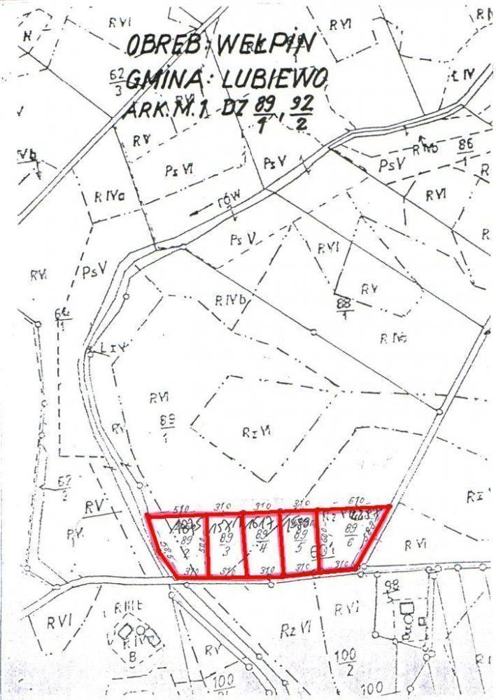 Działka 1 875,00 m², oferta nr , 18485, Wełpin-idx