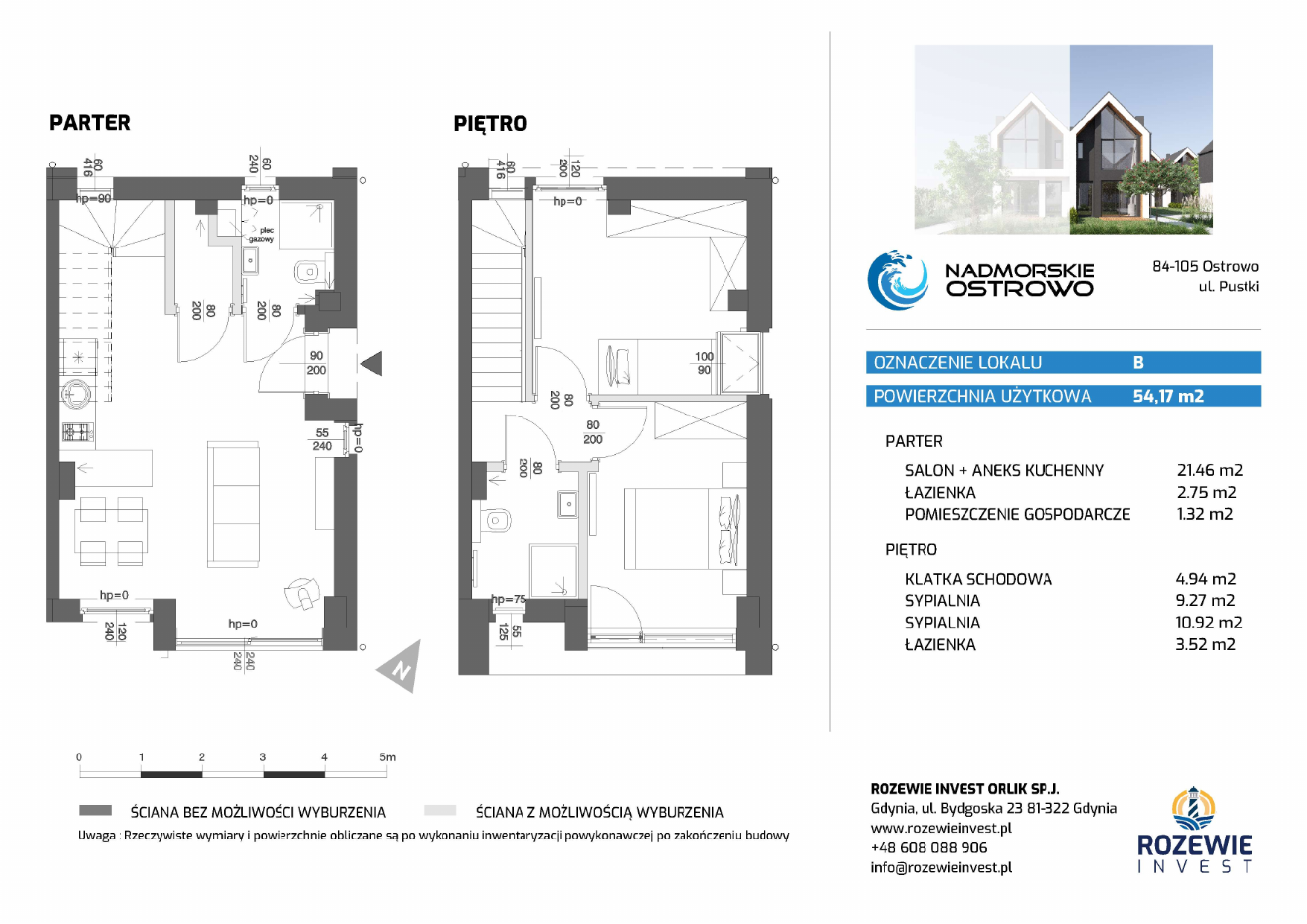 Apartament inwestycyjny 54,17 m², parter, oferta nr 8B, Nadmorskie Ostrowo, Jastrzębia Góra, Ostrowo, ul. Pustki-idx