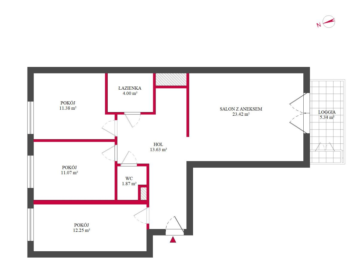 Mieszkanie 82,16 m², piętro 4, oferta nr , TC295318, Warszawa, Bokserska-idx