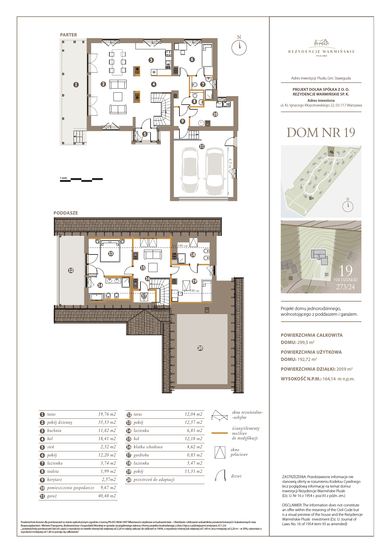 Dom i rezydencja 192,72 m², oferta nr 19, Rezydencje Warmińskie, Pluski, ul. Polna-idx