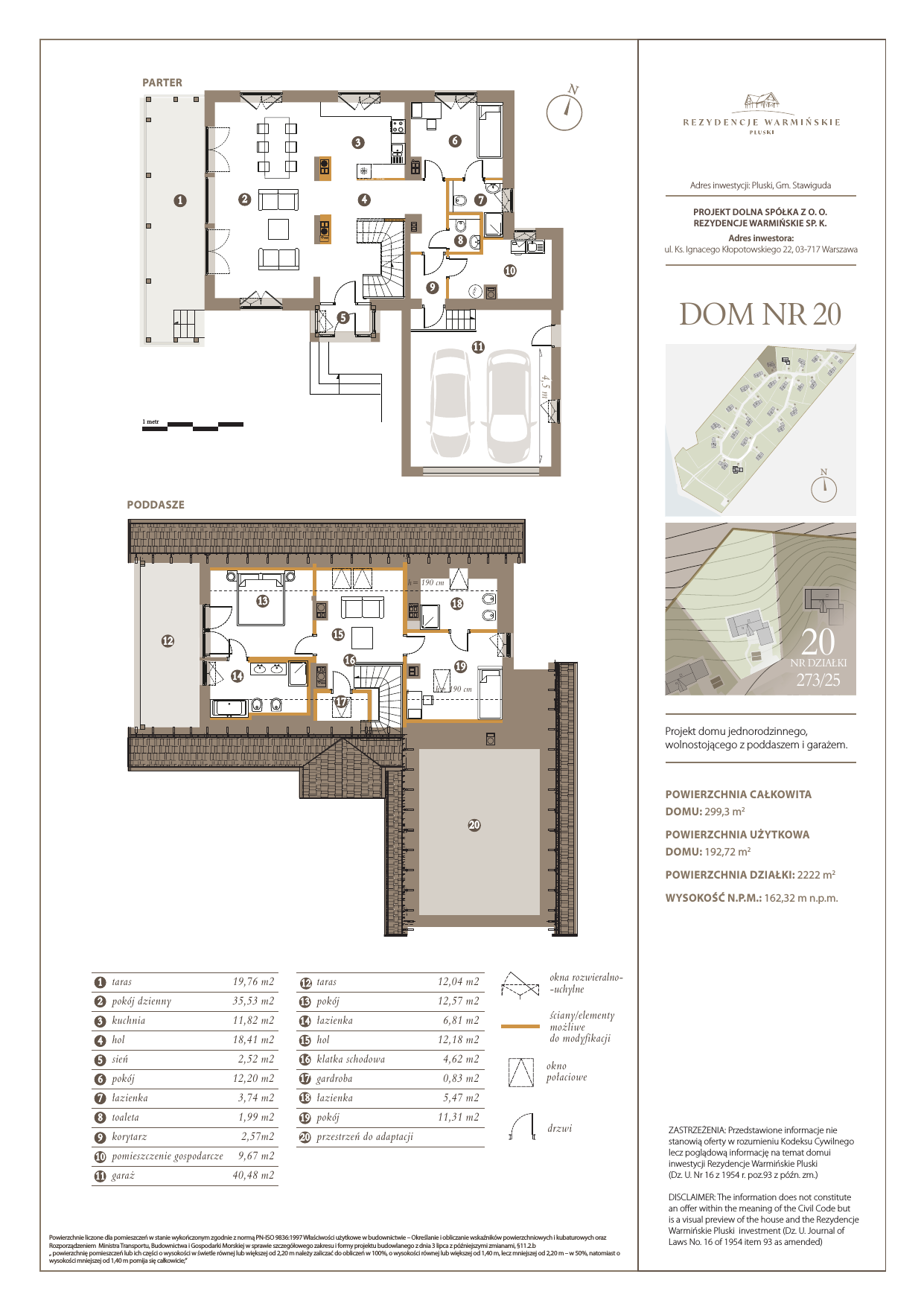 Dom i rezydencja 192,72 m², oferta nr 20, Rezydencje Warmińskie, Pluski, ul. Polna-idx