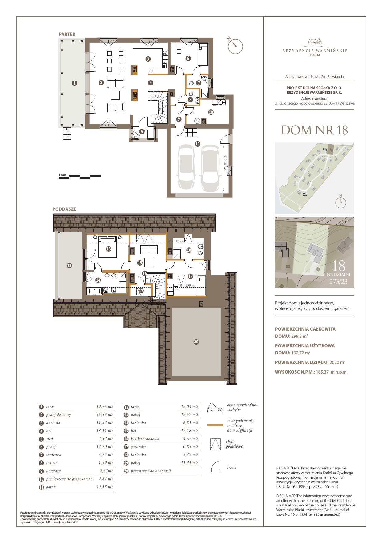 Dom i rezydencja 192,72 m², oferta nr 18, Rezydencje Warmińskie, Pluski, ul. Polna-idx