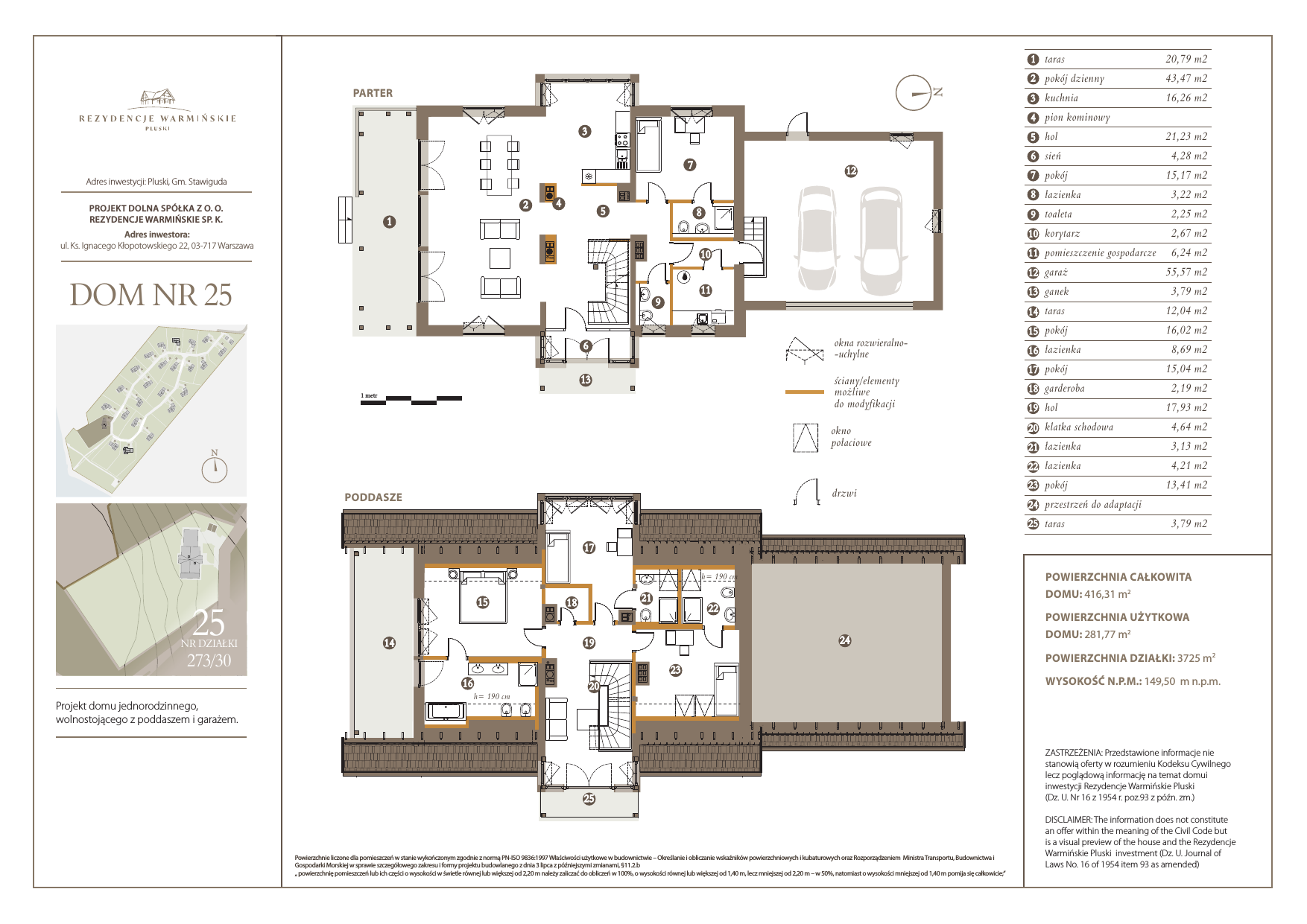 Dom i rezydencja 281,77 m², oferta nr 25, Rezydencje Warmińskie, Pluski, ul. Polna-idx