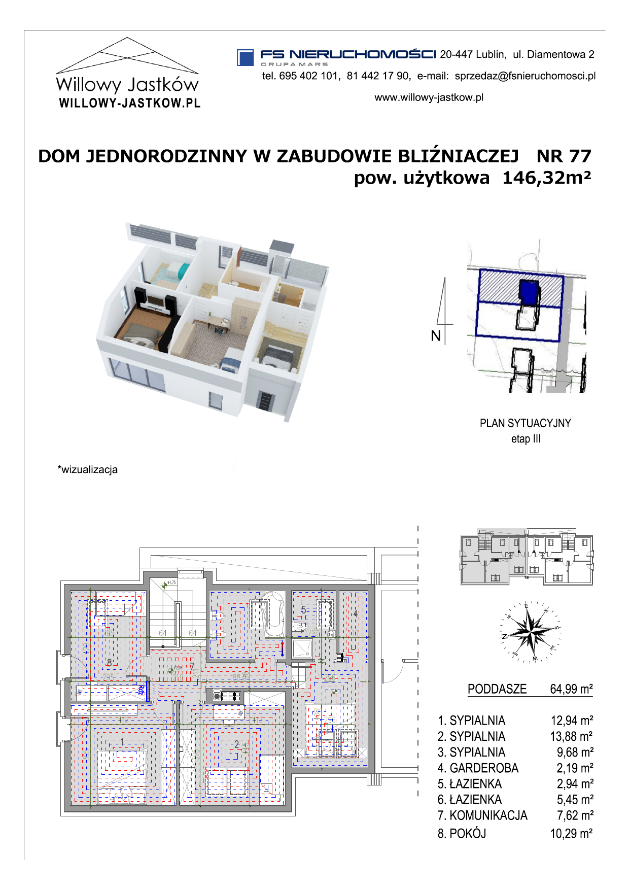 Dom 146,32 m², oferta nr 77, Osiedle Willowy Jastków, Jastków, Jastków 8-idx