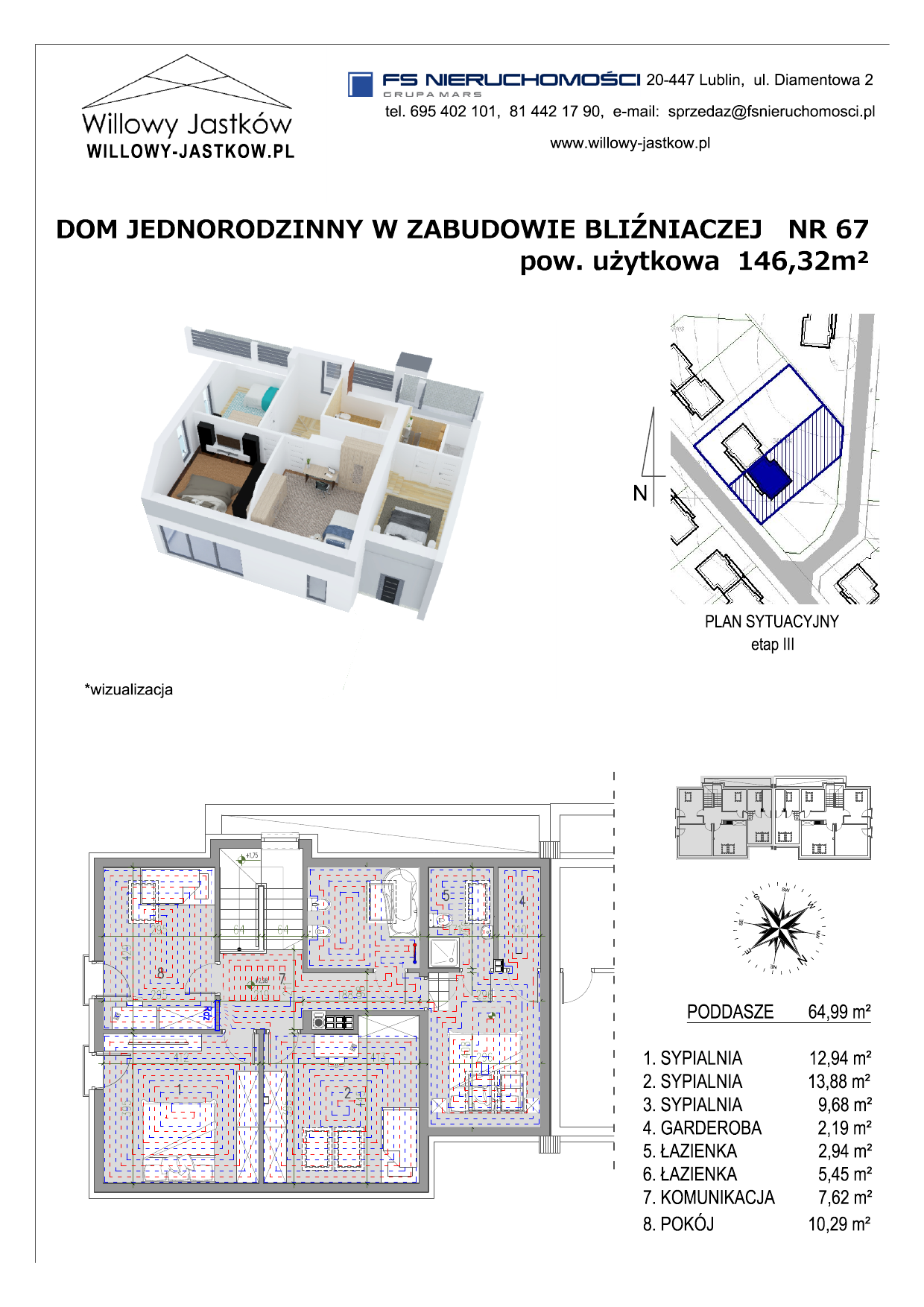 Dom 146,32 m², oferta nr 67, Osiedle Willowy Jastków, Jastków, Jastków 8-idx