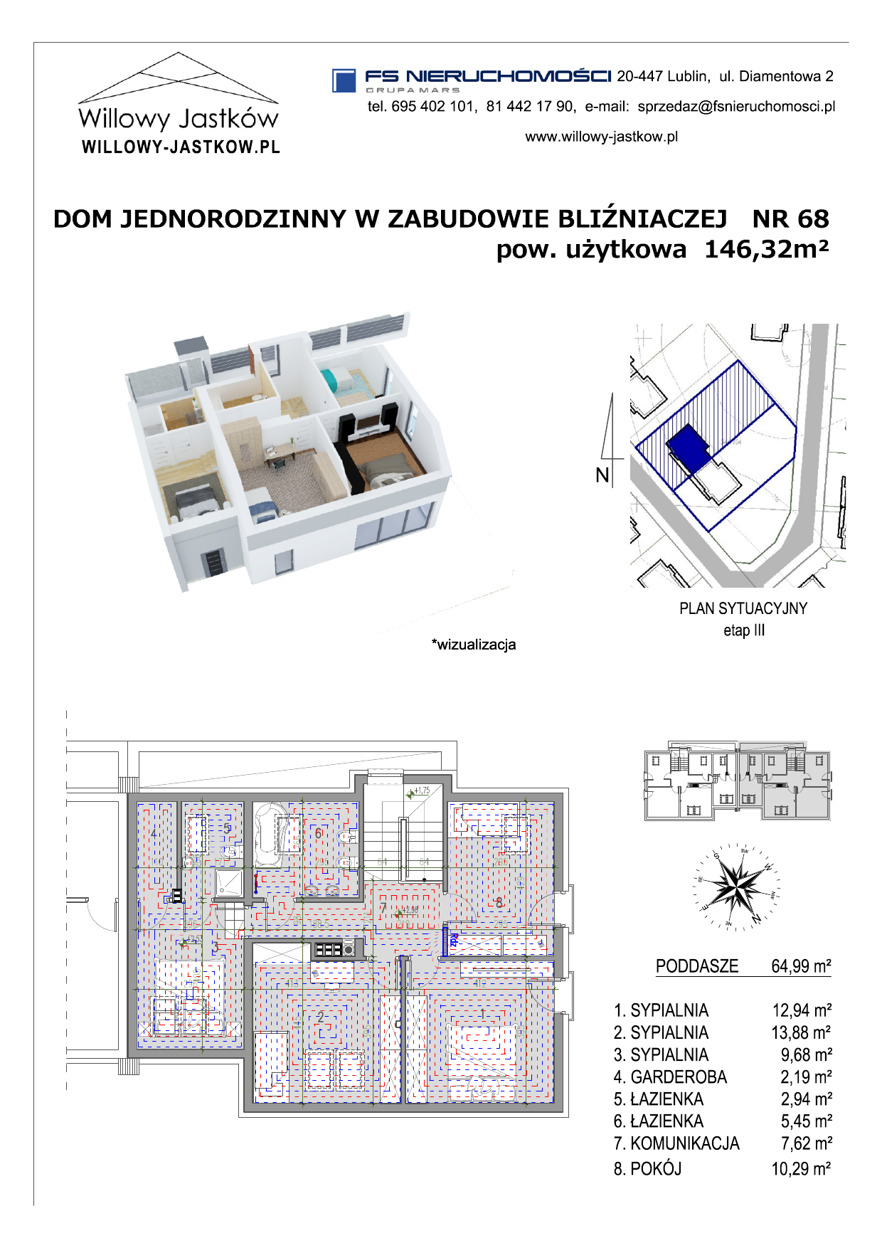 Dom 146,32 m², oferta nr 68, Osiedle Willowy Jastków, Jastków, Jastków 8-idx