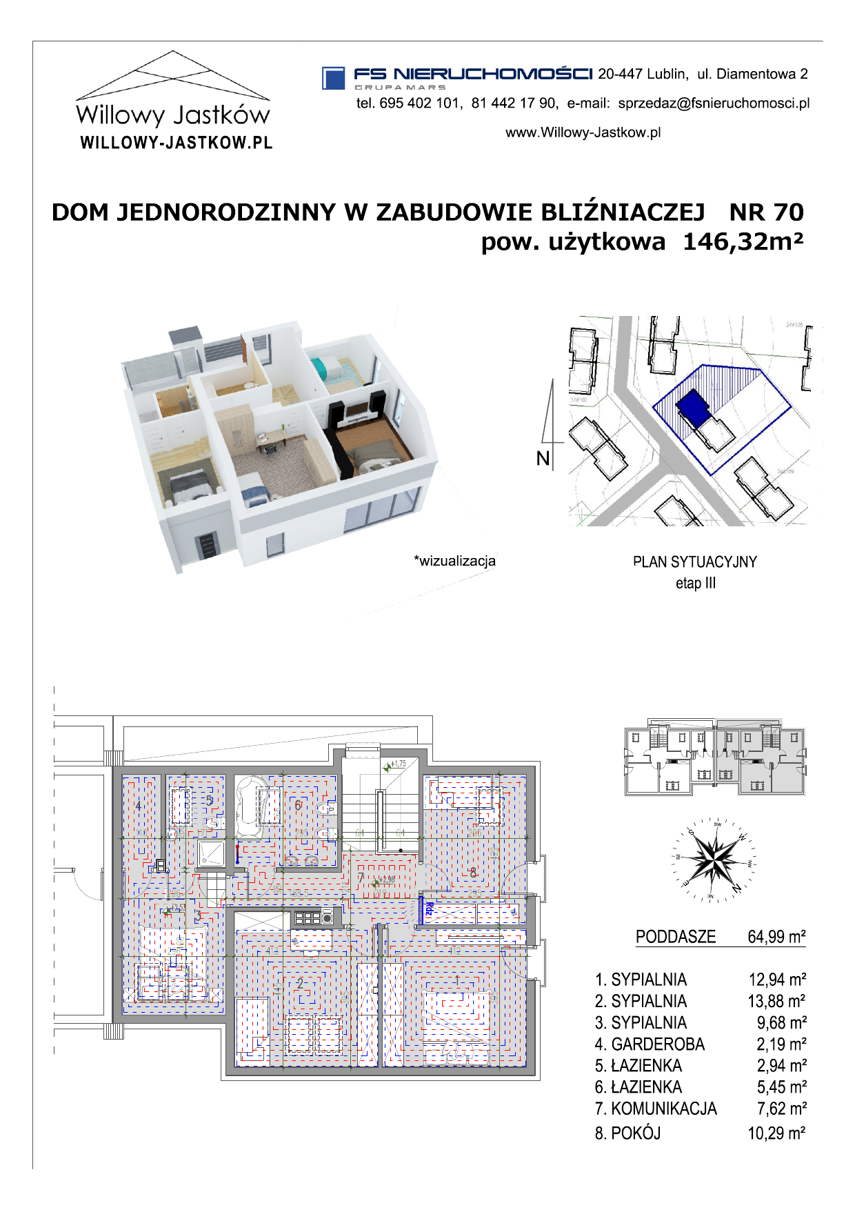 Dom 146,32 m², oferta nr 70, Osiedle Willowy Jastków, Jastków, Jastków 8-idx