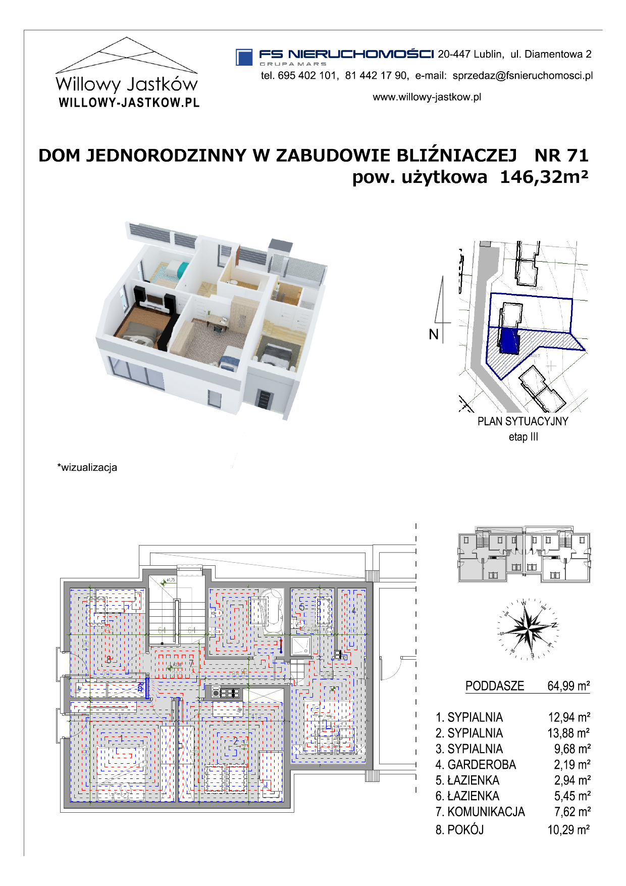 Dom 146,32 m², oferta nr 71, Osiedle Willowy Jastków, Jastków, Jastków 8-idx