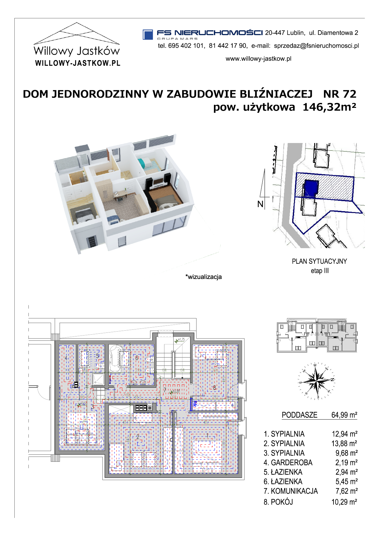 Dom 146,32 m², oferta nr 72, Osiedle Willowy Jastków, Jastków, Jastków 8-idx