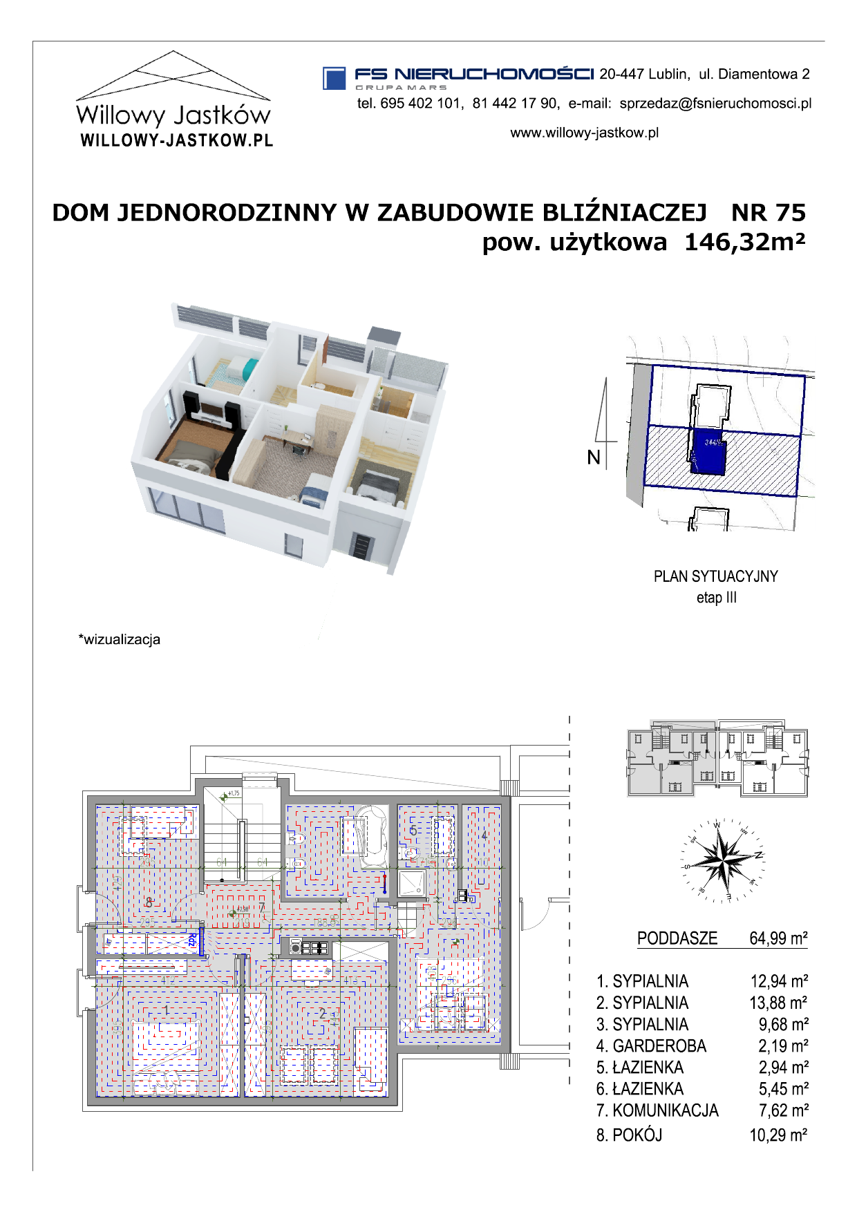 Dom 146,32 m², oferta nr 75, Osiedle Willowy Jastków, Jastków, Jastków 8-idx