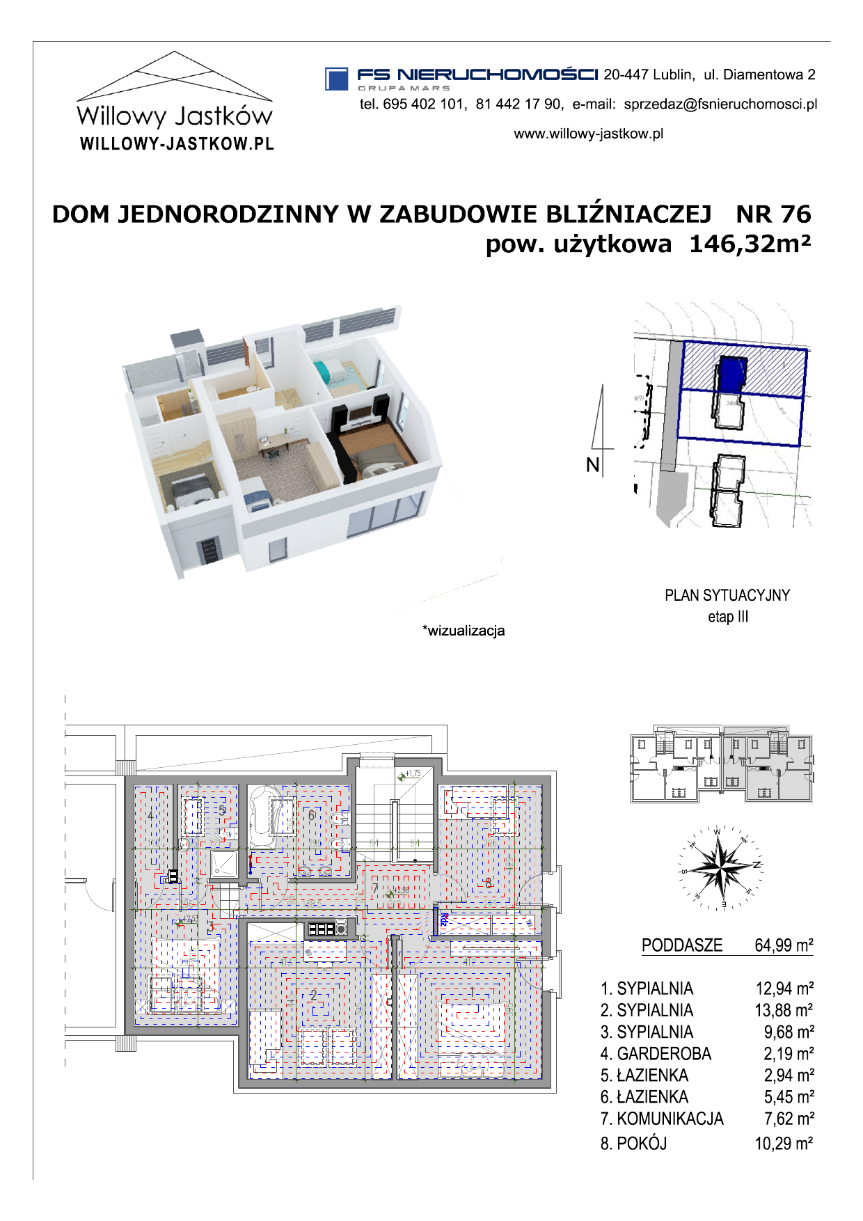 Dom 146,32 m², oferta nr 76, Osiedle Willowy Jastków, Jastków, Jastków 8-idx