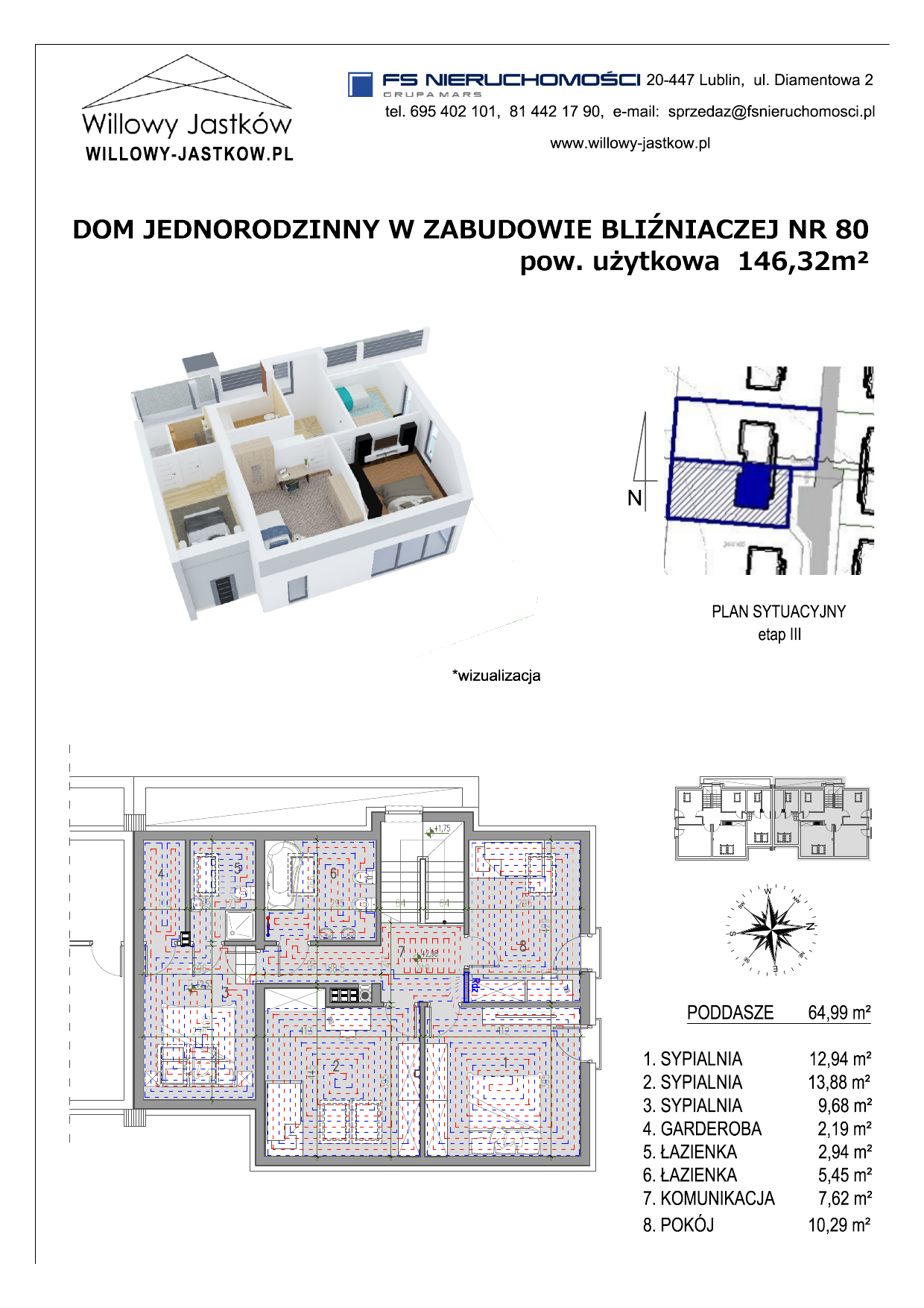 Dom 146,32 m², oferta nr 80, Osiedle Willowy Jastków, Jastków, Jastków 8-idx