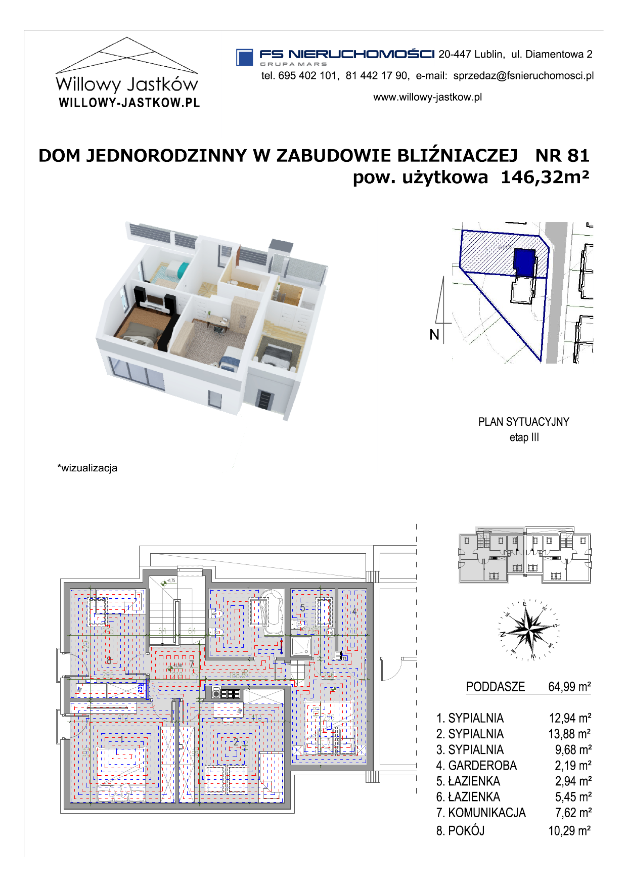 Dom 146,32 m², oferta nr 81, Osiedle Willowy Jastków, Jastków, Jastków 8-idx