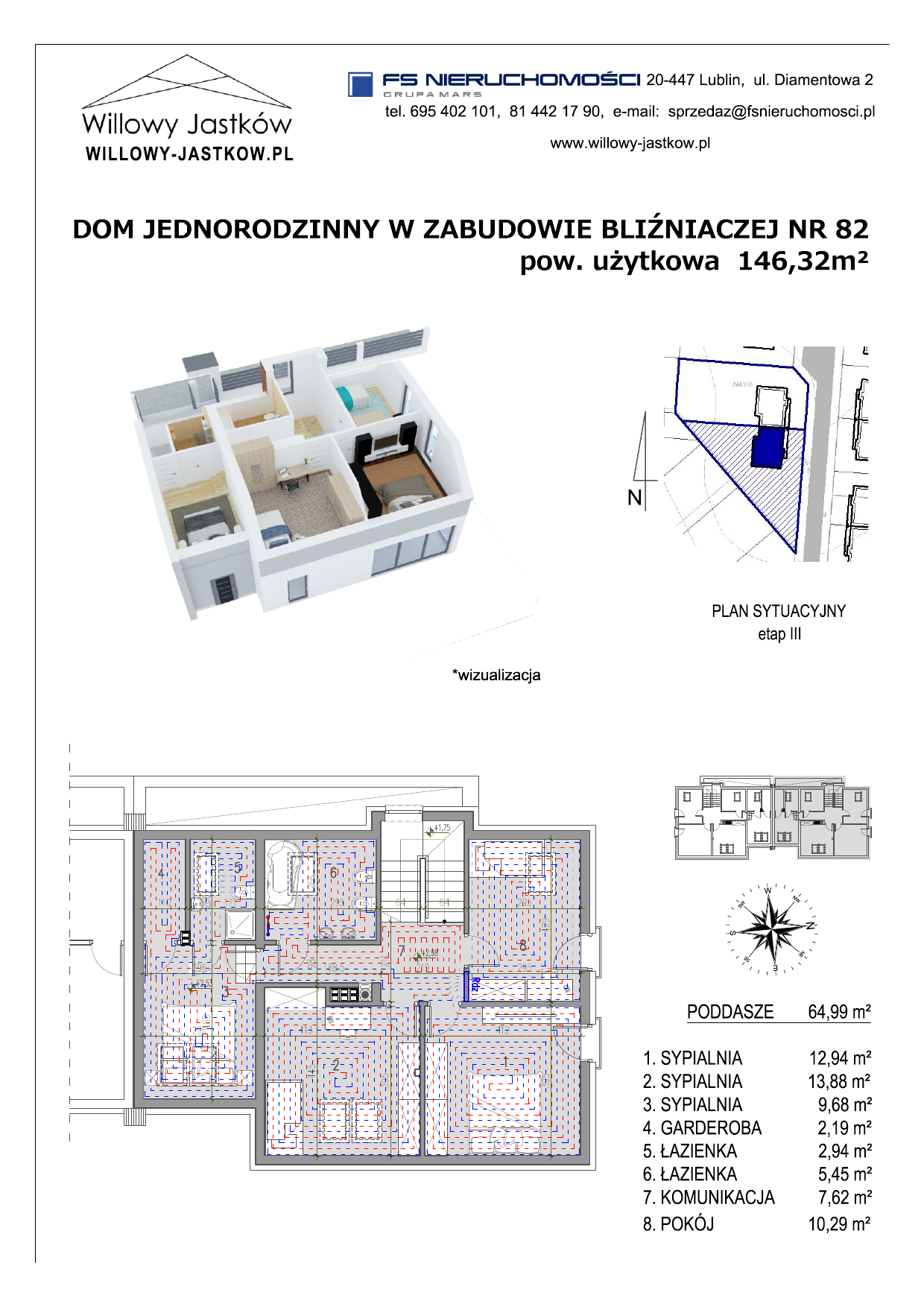 Dom 146,32 m², oferta nr 82, Osiedle Willowy Jastków, Jastków, Jastków 8-idx