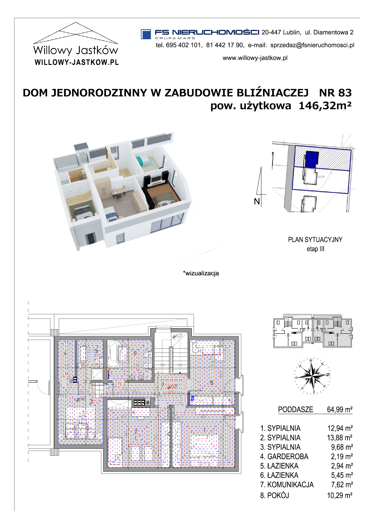 Dom 146,32 m², oferta nr 83, Osiedle Willowy Jastków, Jastków, Jastków 8-idx