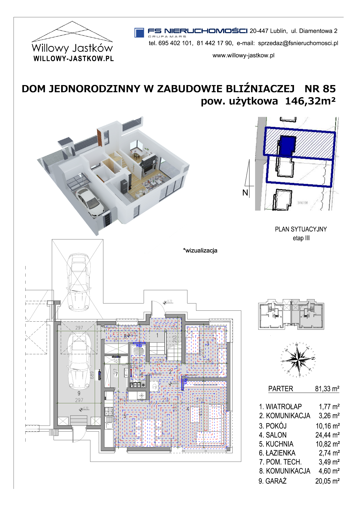 Dom 146,32 m², oferta nr 85, Osiedle Willowy Jastków, Jastków, Jastków 8-idx